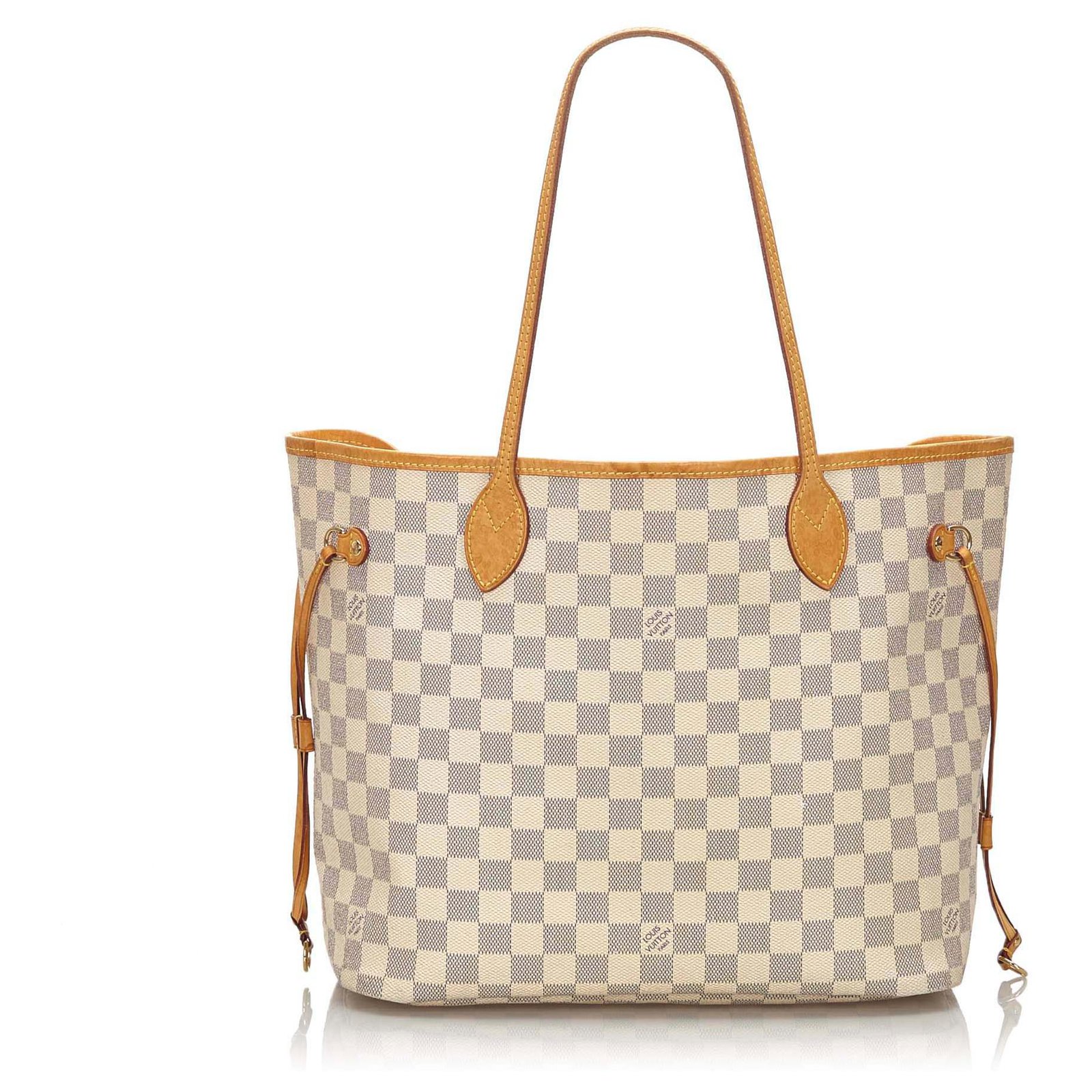 Louis Vuitton White And Blue Damier Azur Coated Canvas Neverfull