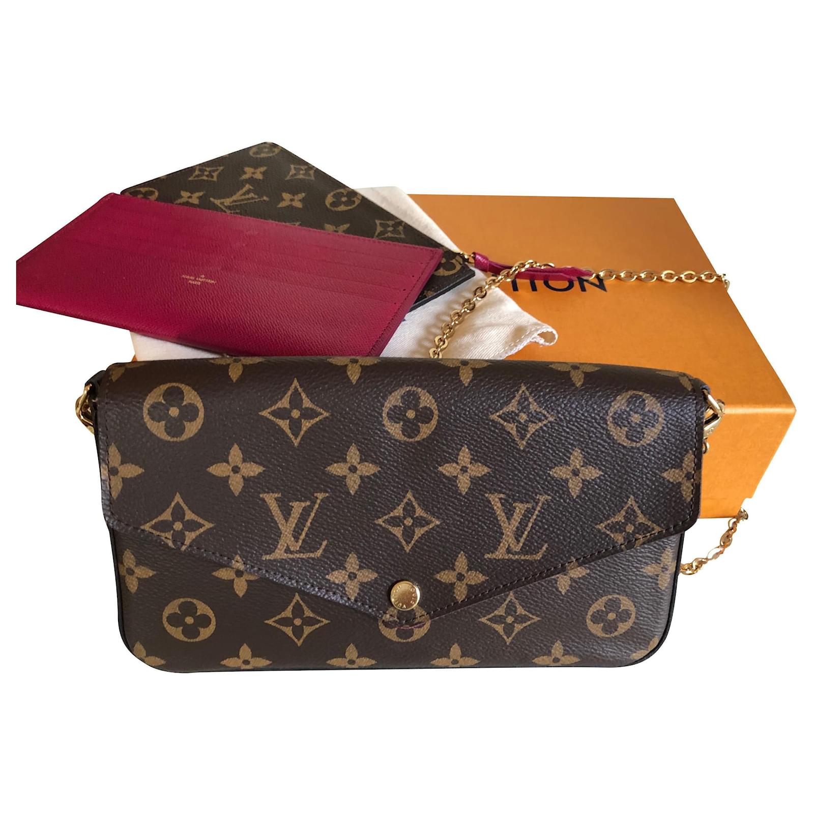Eva Louis Vuitton felicie pochette love notes edition Brown Acrylic  ref.956590 - Joli Closet