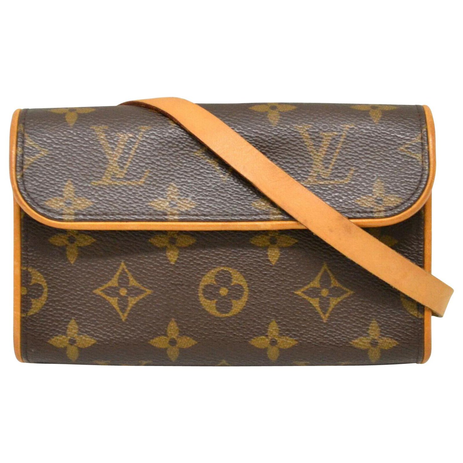 Louis Vuitton Brown Monogram Pochette Florentine Cloth ref.975673