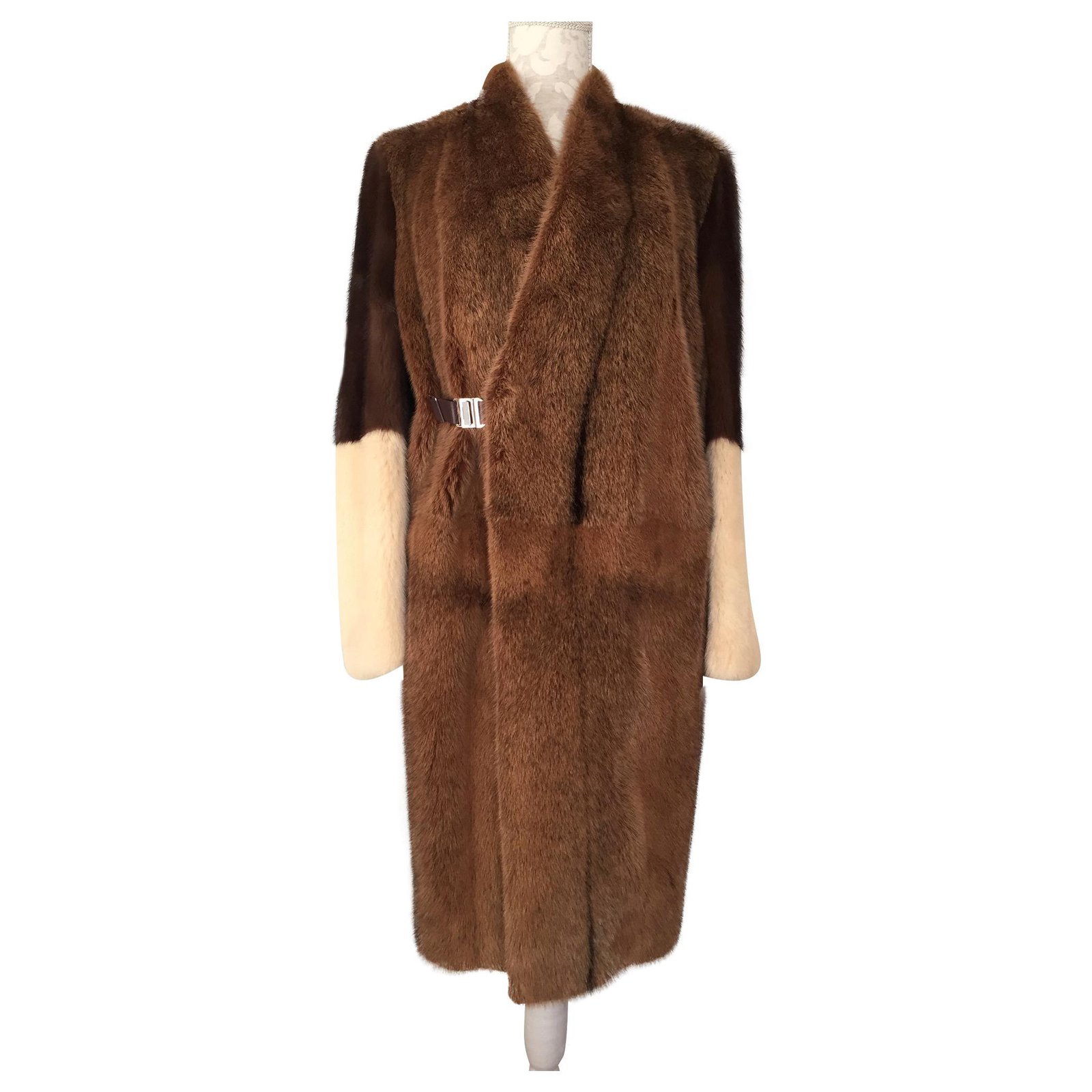 Céline coat in mink three colors Brown Fur ref.171690 - Joli Closet
