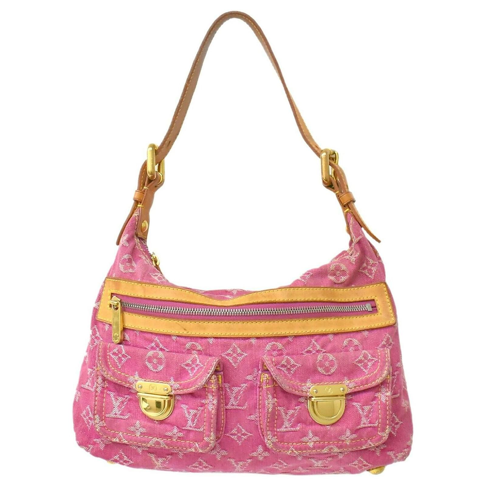 louis vuitton pink denim bolsa