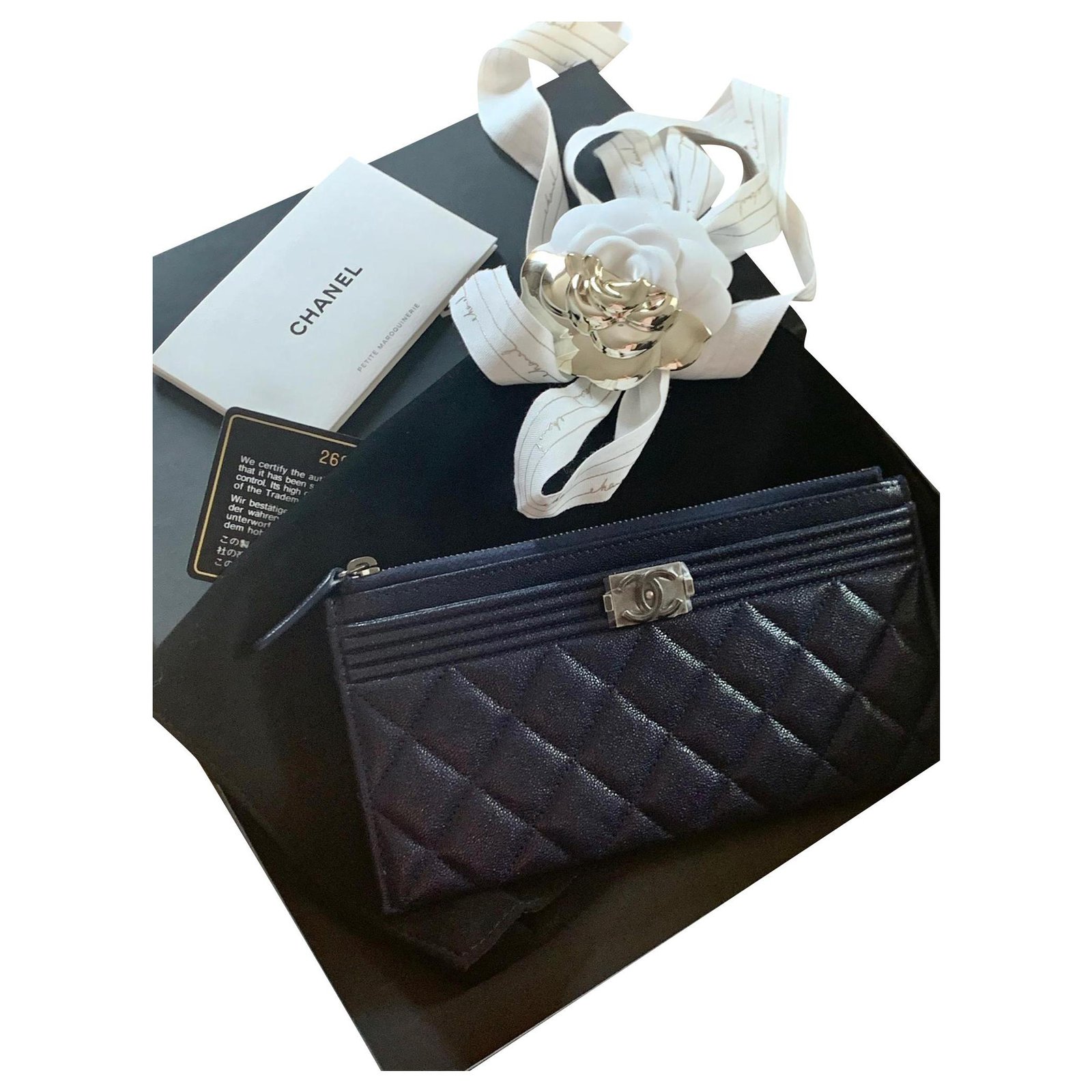 NIB 100AUTH CHANEL 22C Black Caviar Leather Mini Vanity Handle Bag With  Chain  eBay