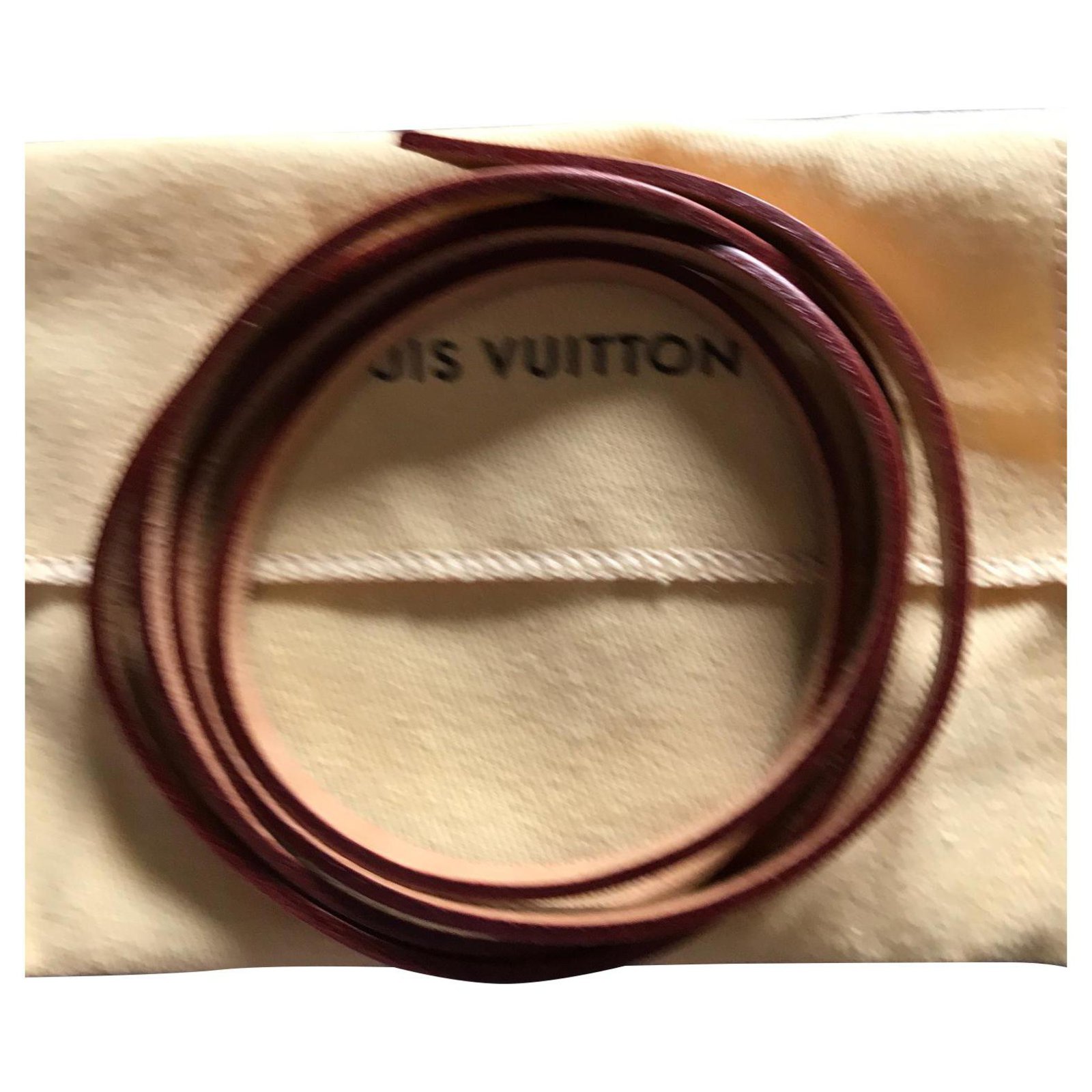 Louis Vuitton Drawstring replacement Light brown Flesh Leather ref
