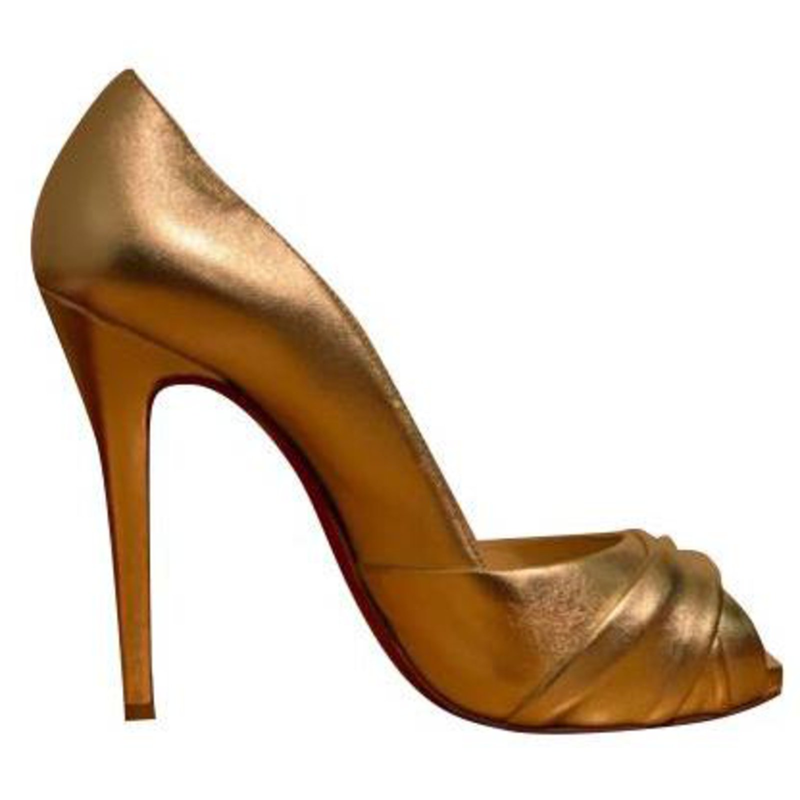 louboutin gold shoes