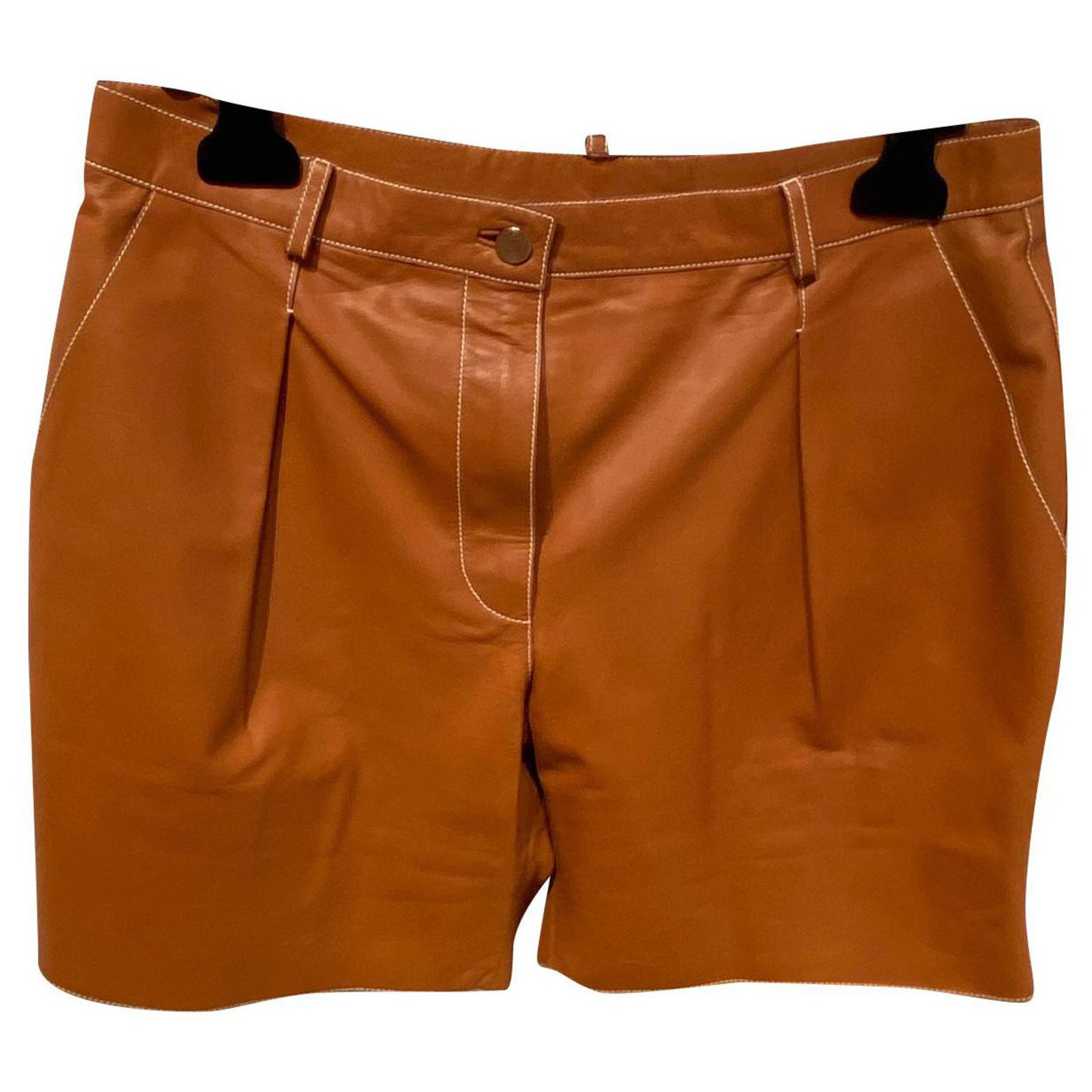 Hermès Shorts Shorts Leather Brown ref 