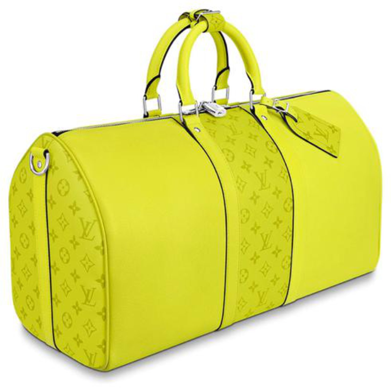 Louis Vuitton Keepall LV taigarama Yellow Leather ref.172759 - Joli Closet