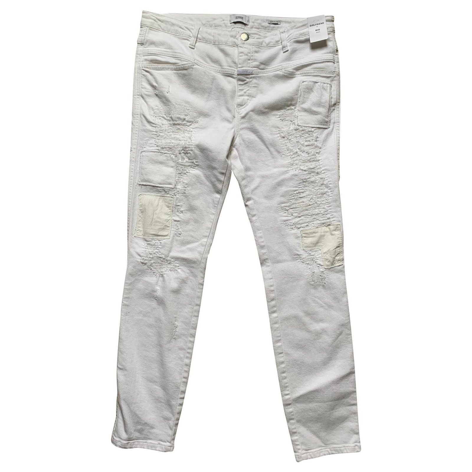 matras speling Dom Closed Jeans White Cotton ref.172938 - Joli Closet