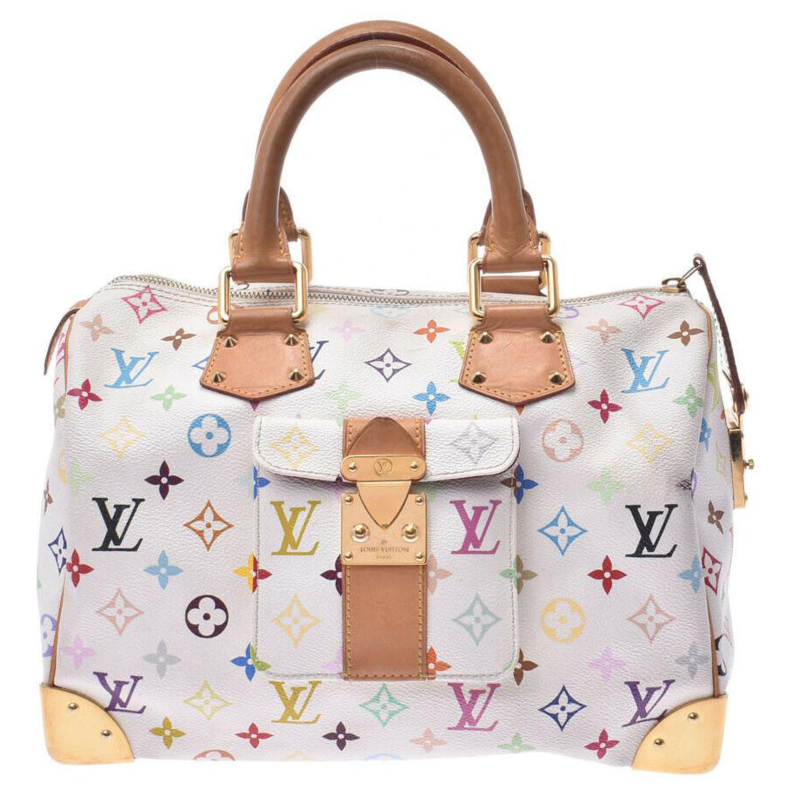 White Multi-Colour Louis Vuitton Speedy 30 Handbag - Handbags & Purses -  Costume & Dressing Accessories