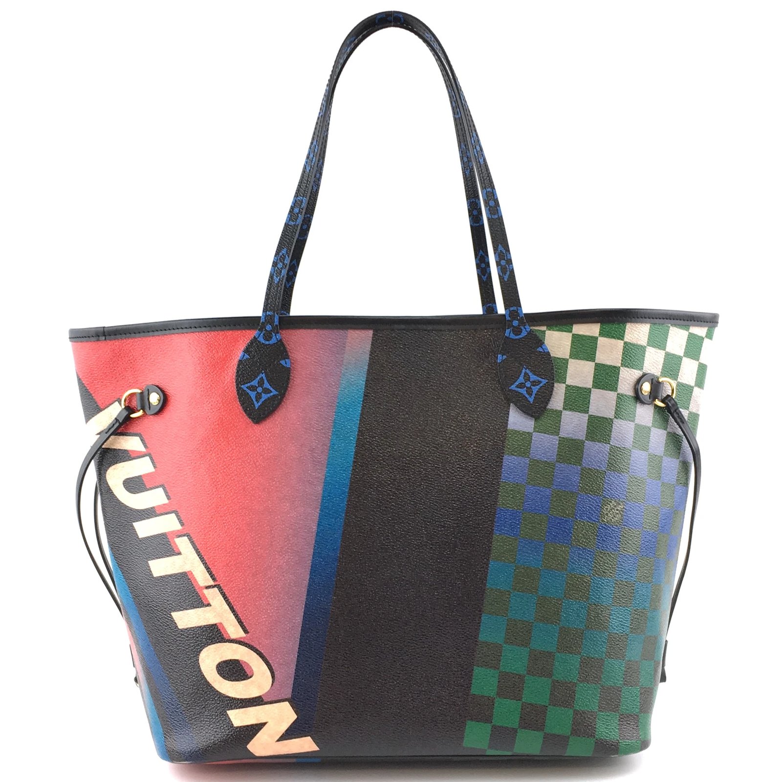Sacs à main Louis Vuitton Toile Damier Louis Vuitton Neverfull Race MM Monogram Cuir Multicolore ...