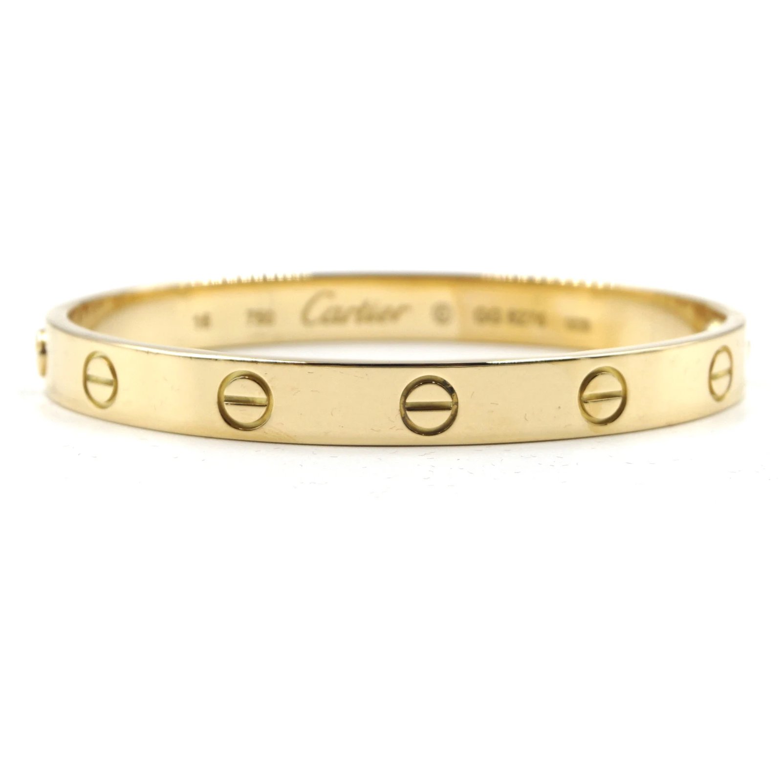 cartier love bracelet size 16 yellow gold