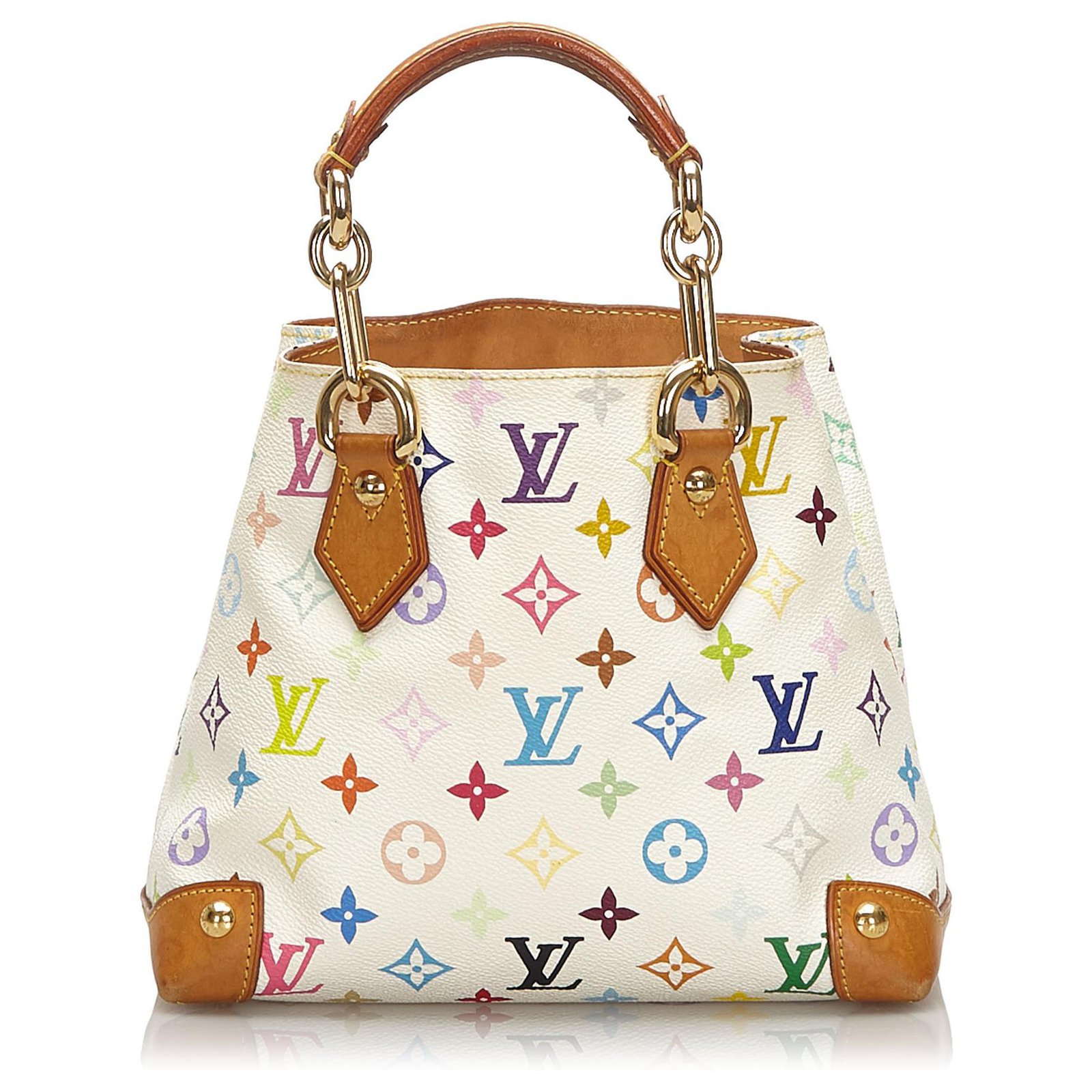 Louis Vuitton Monogram Multicolor Audra - White Handle Bags
