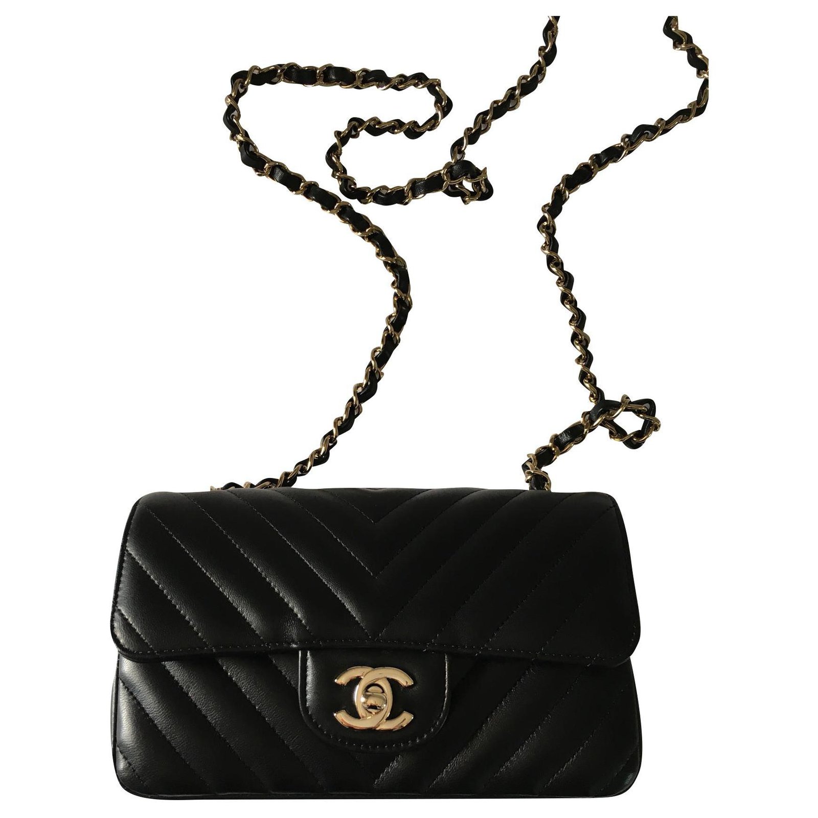 chanel mini rectangular chevron