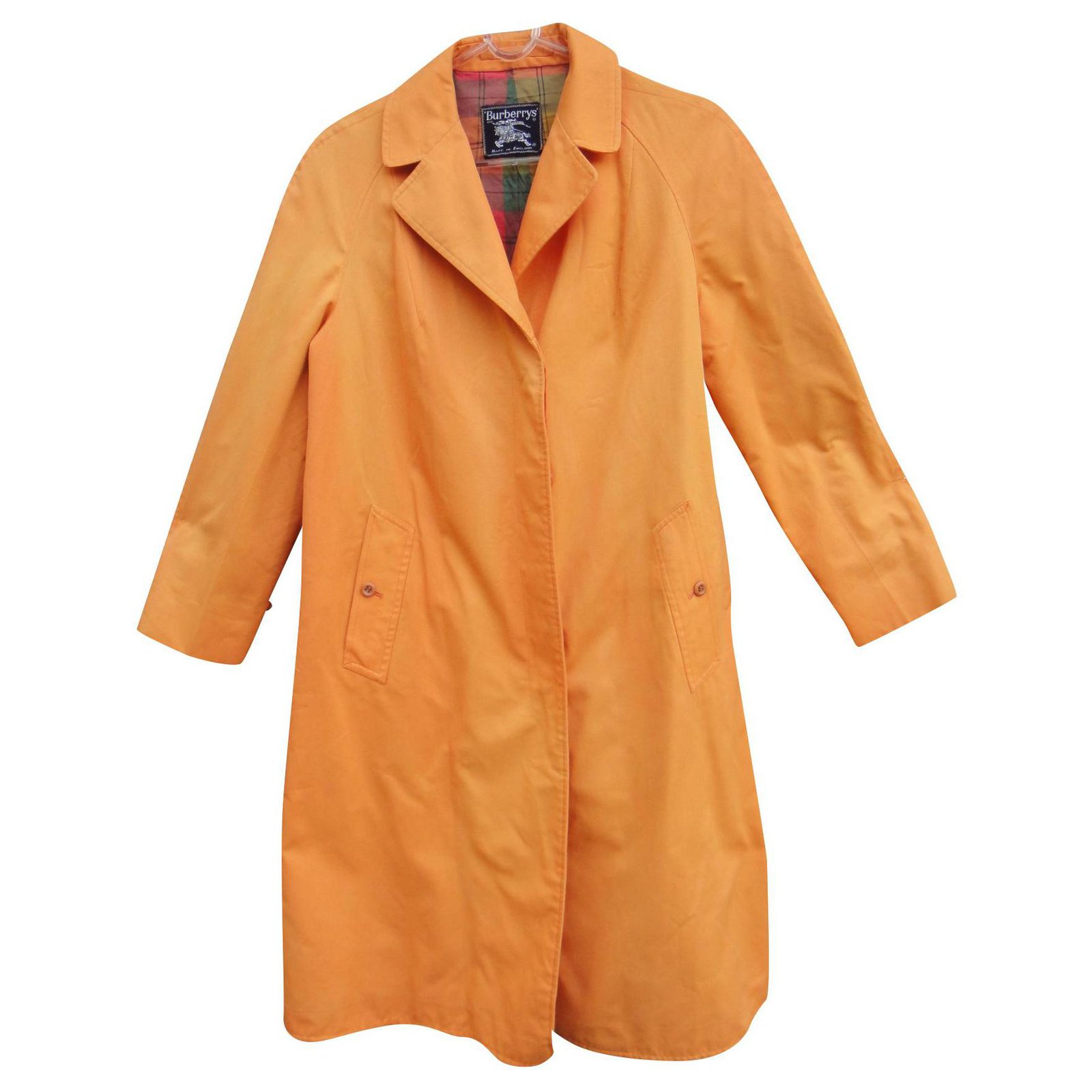 Burberry coat womens store orange