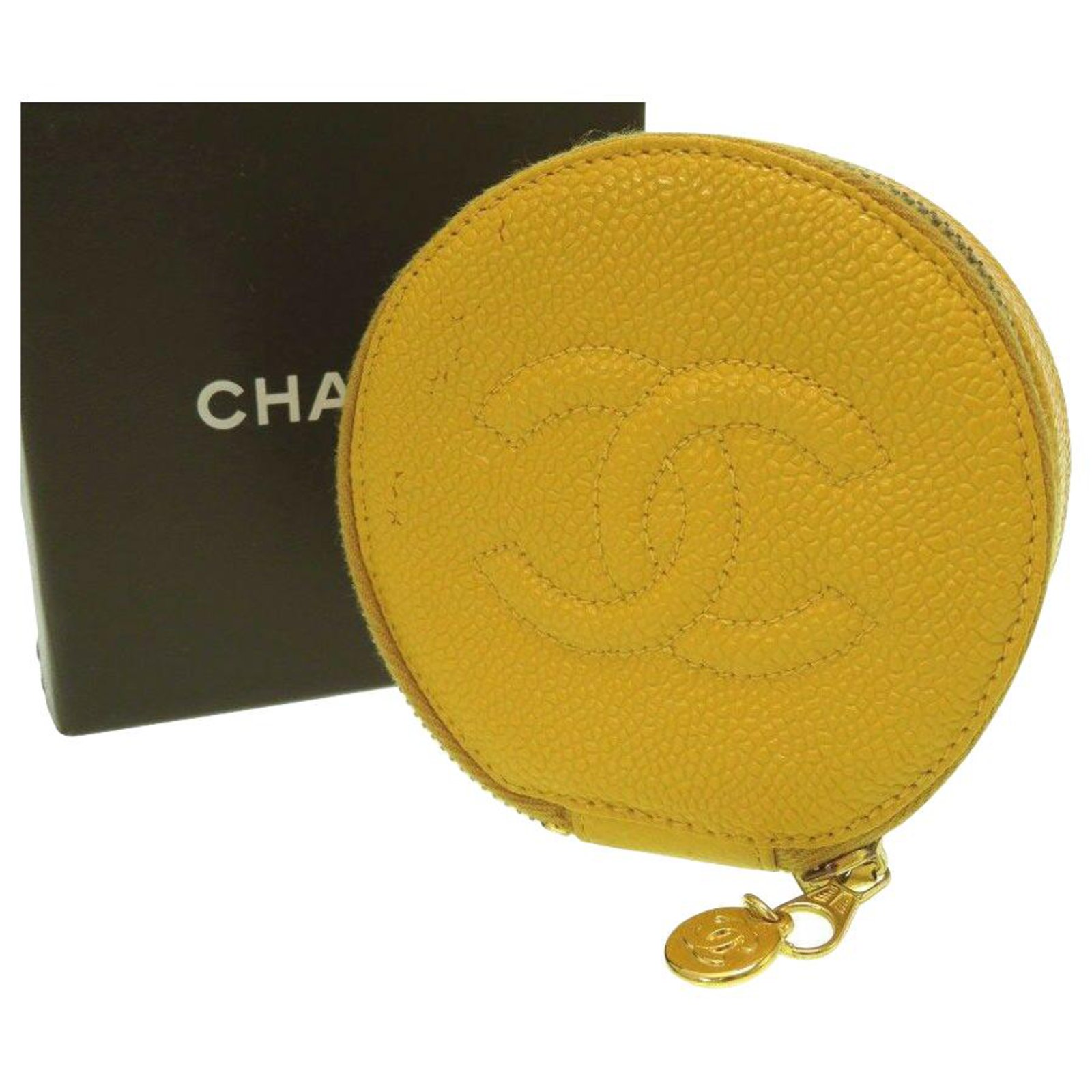 Chanel Jewelry case Yellow Leather ref.174826 - Joli Closet