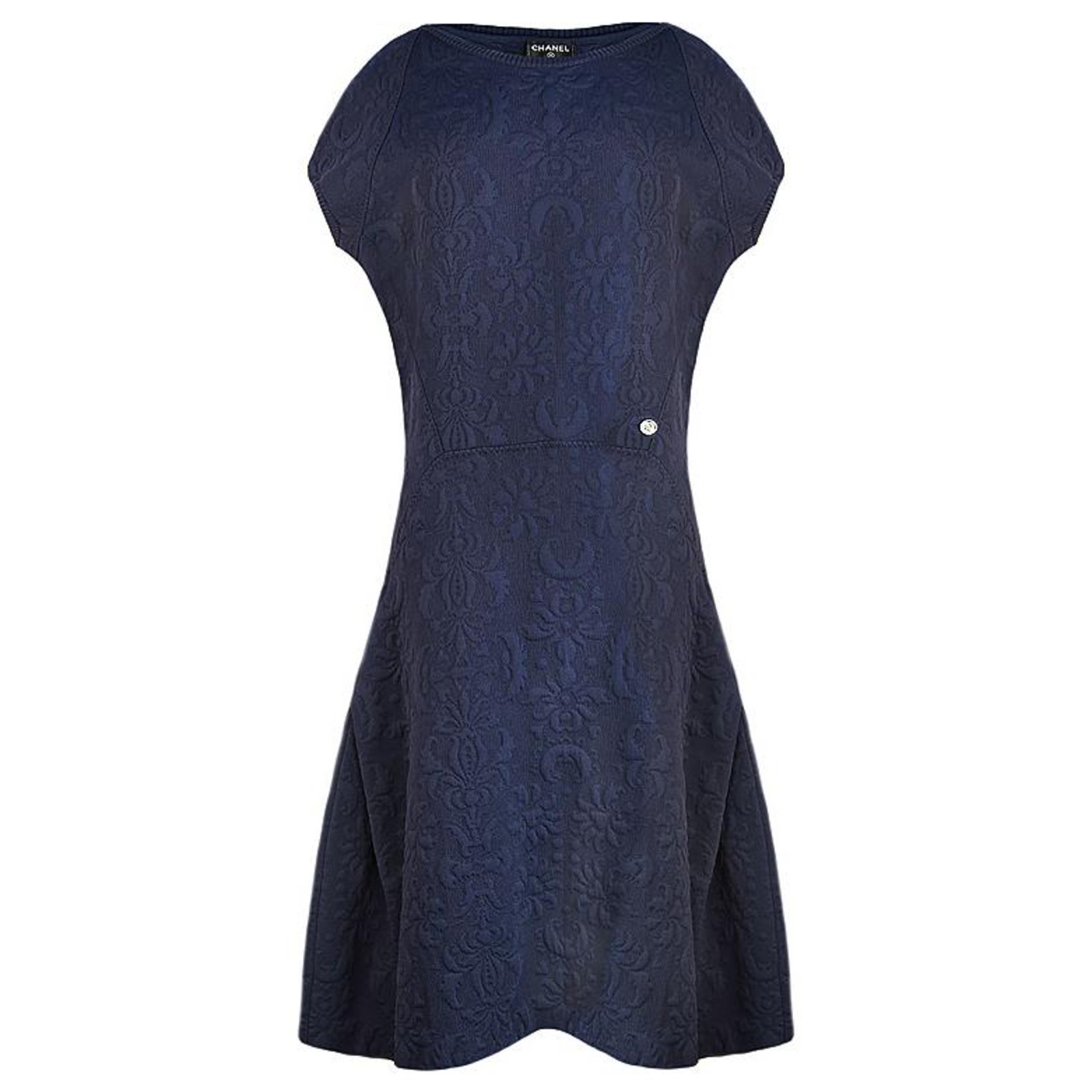 Chanel Versailles Runway Look #1 Dress Blue Viscose ref.174884 - Joli Closet