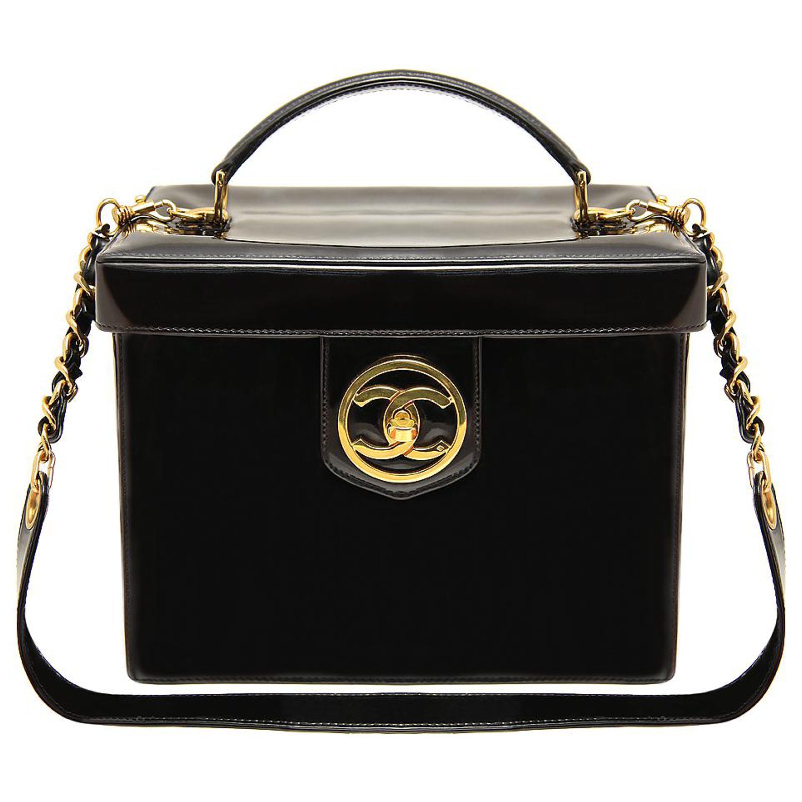 Vanity patent leather crossbody bag Chanel Black in Patent leather