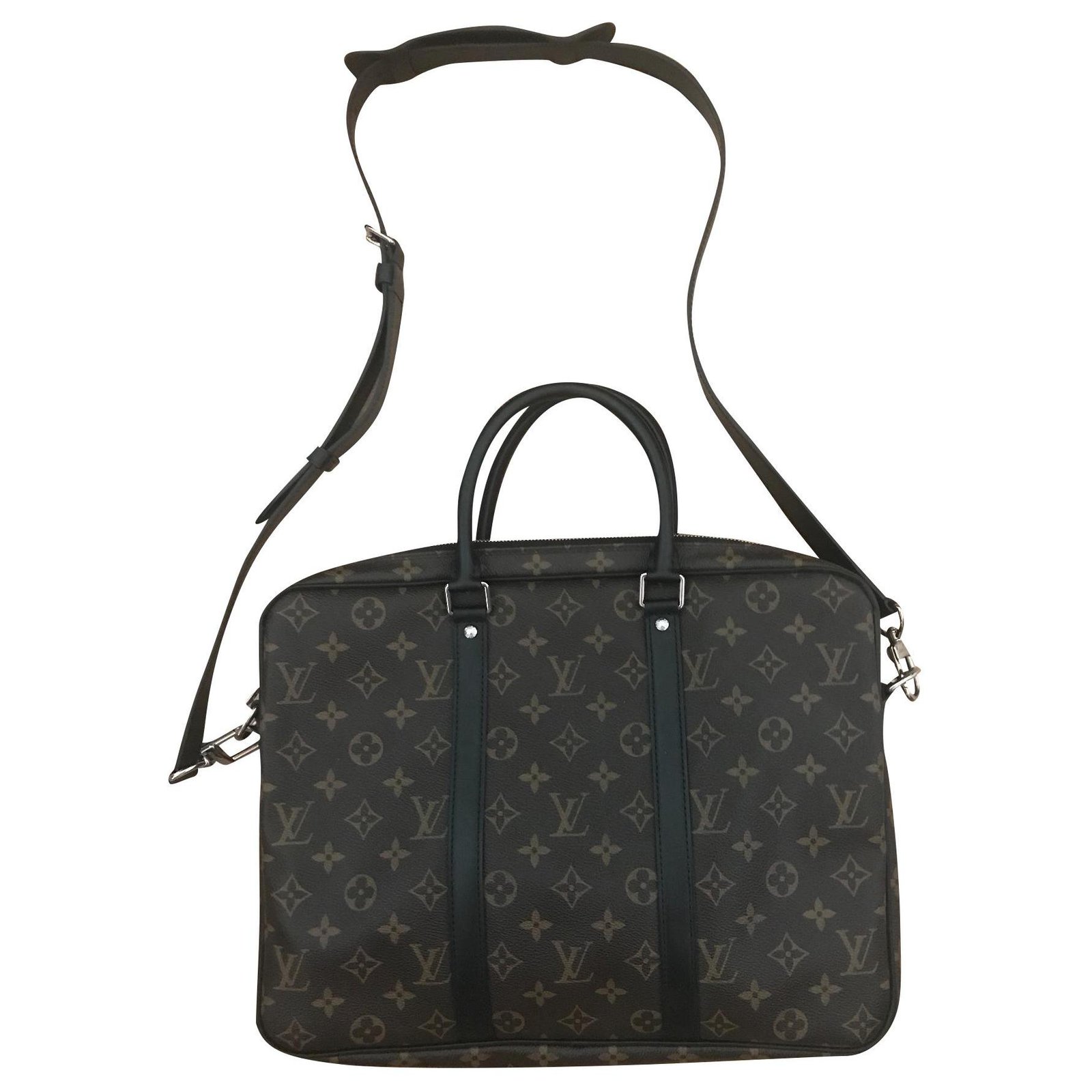 Louis Vuitton TRAVEL DOCUMENT HOLDER PM Bags Briefcases Cloth Brown ref.174908 - Joli Closet