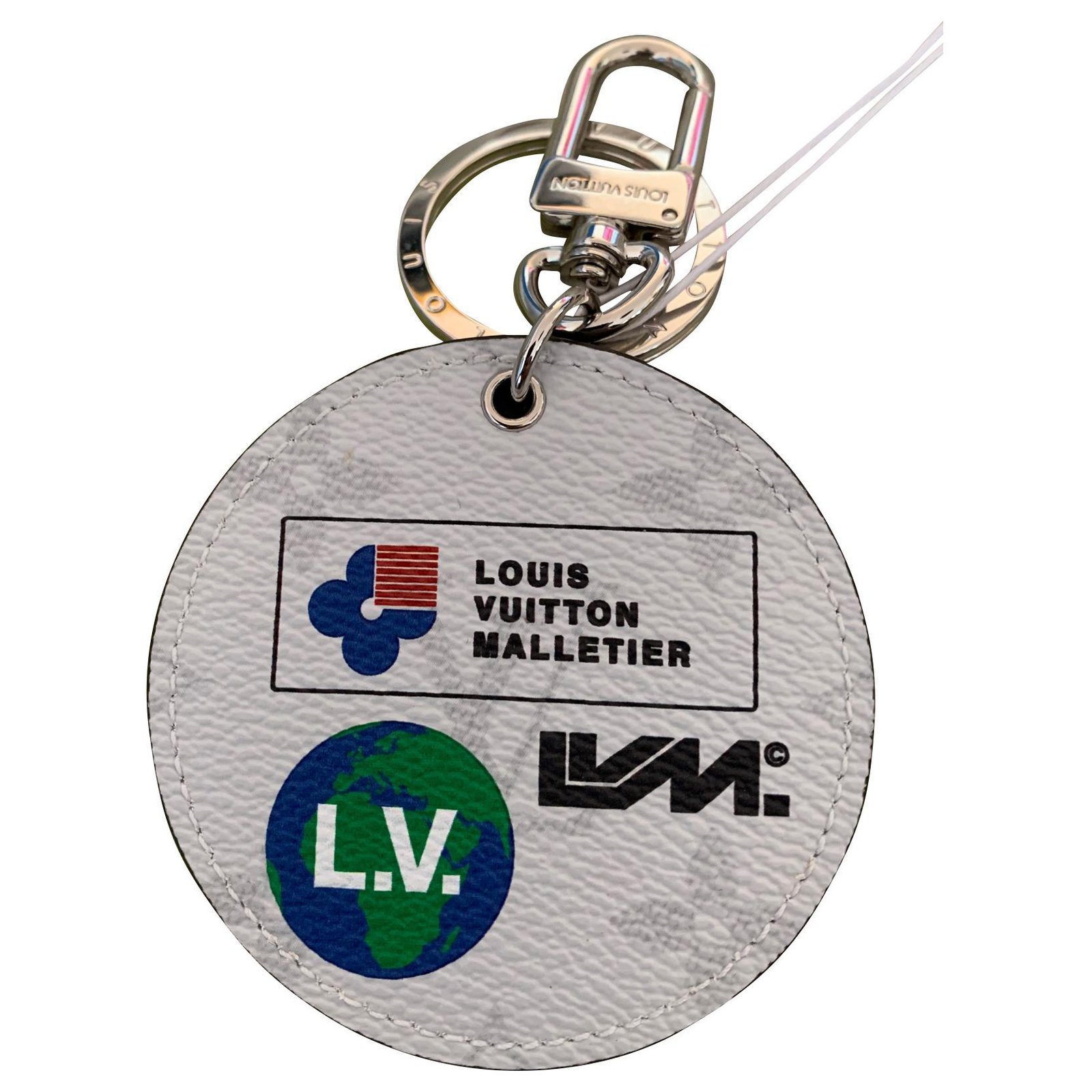Louis Vuitton keychain bag jewelry White Leather ref.174993 - Joli