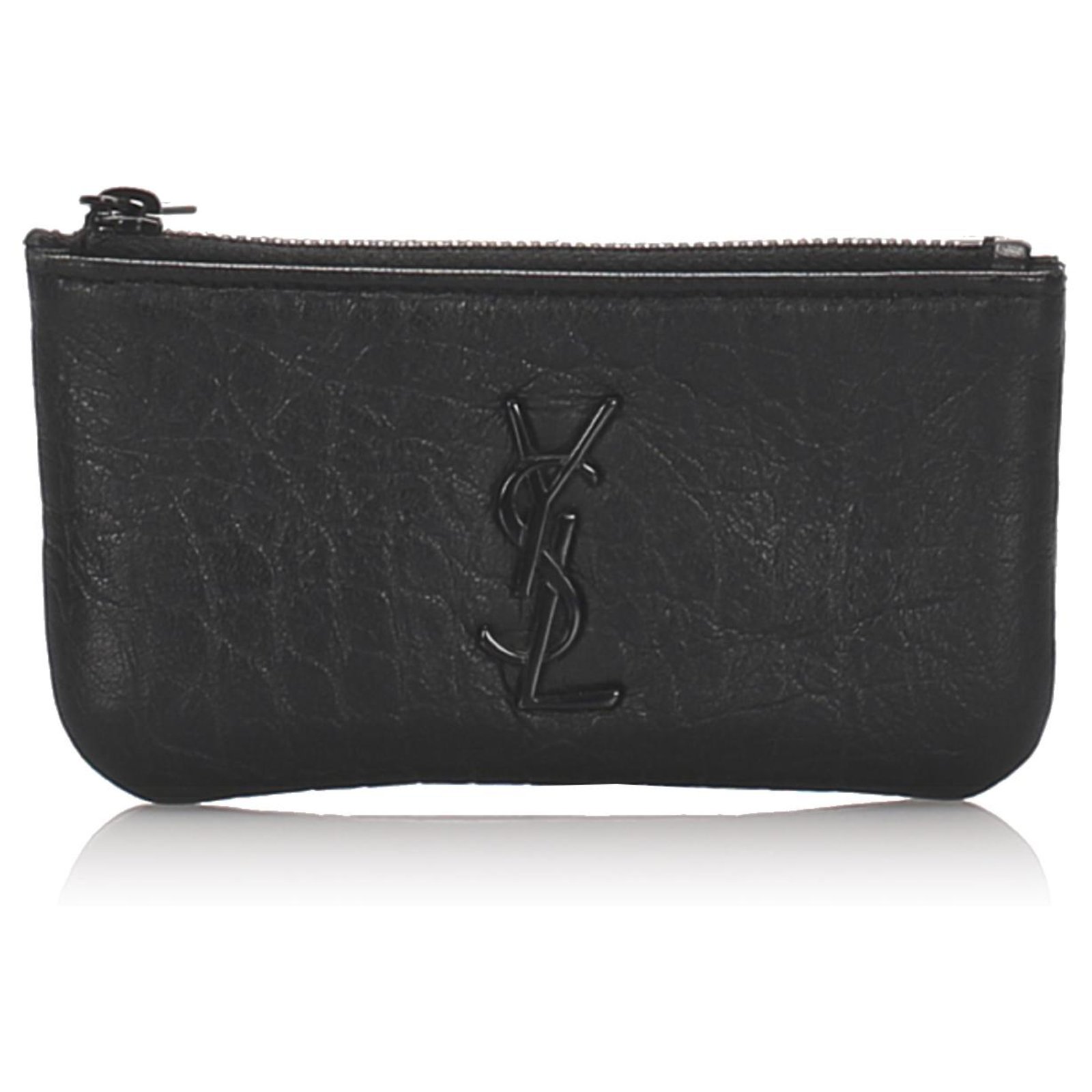 Saint Laurent YSL Canvas Leather Cosmetic Bag (Authentic Pre-Owned) – The  Lady Bag