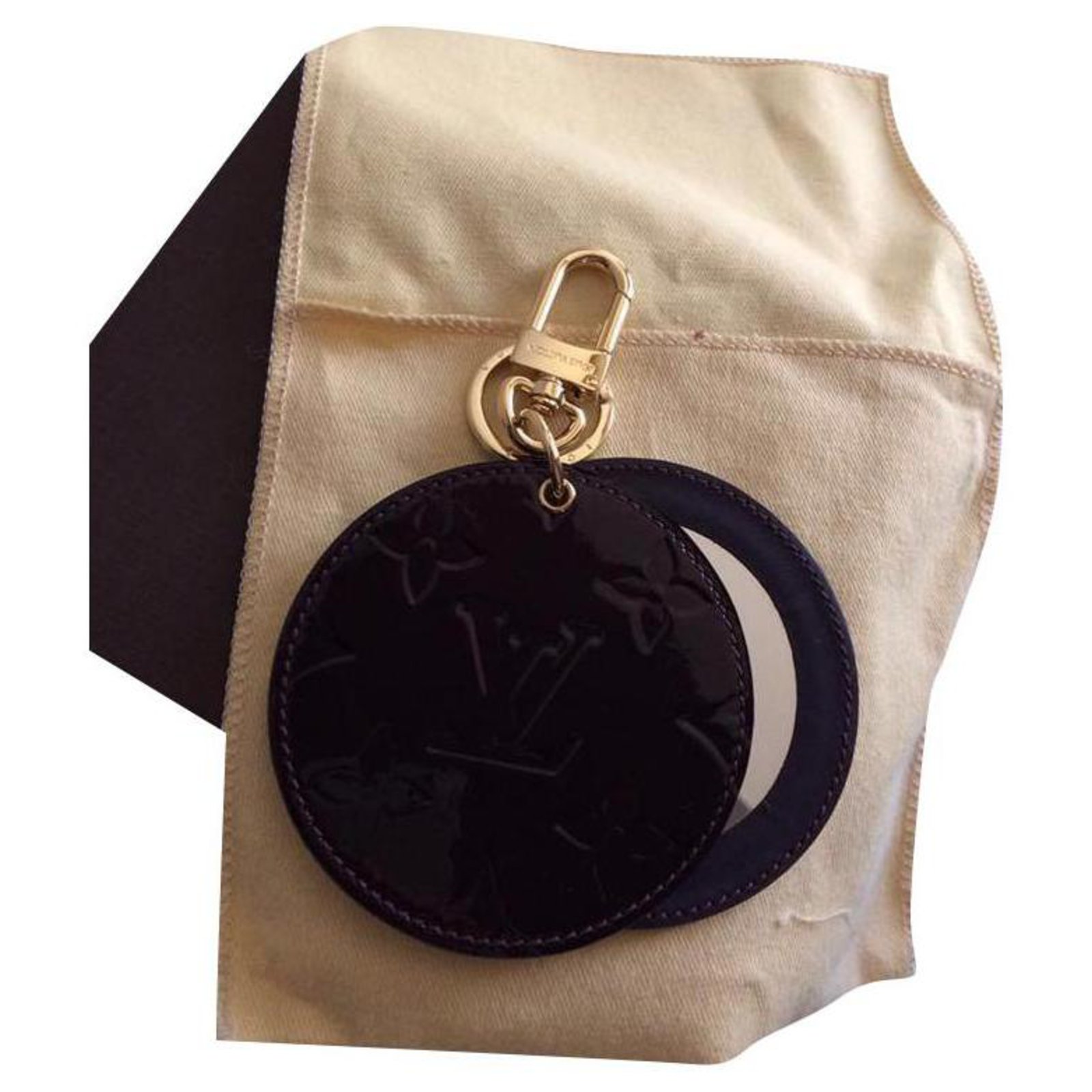 LOUIS VUITTON Porte Cles Dragonne Bag Charm Monogram Eclipse