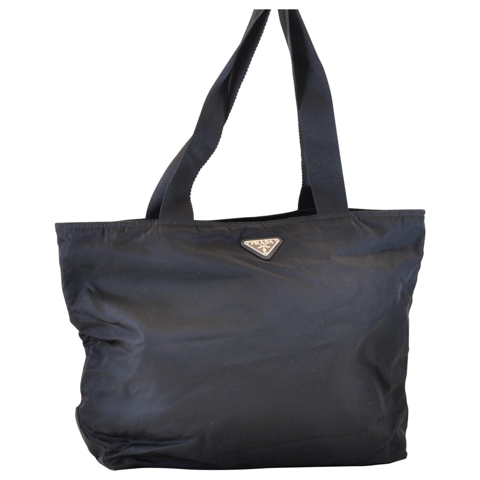 Prada Nylon Tote Bag Black Synthetic  - Joli Closet