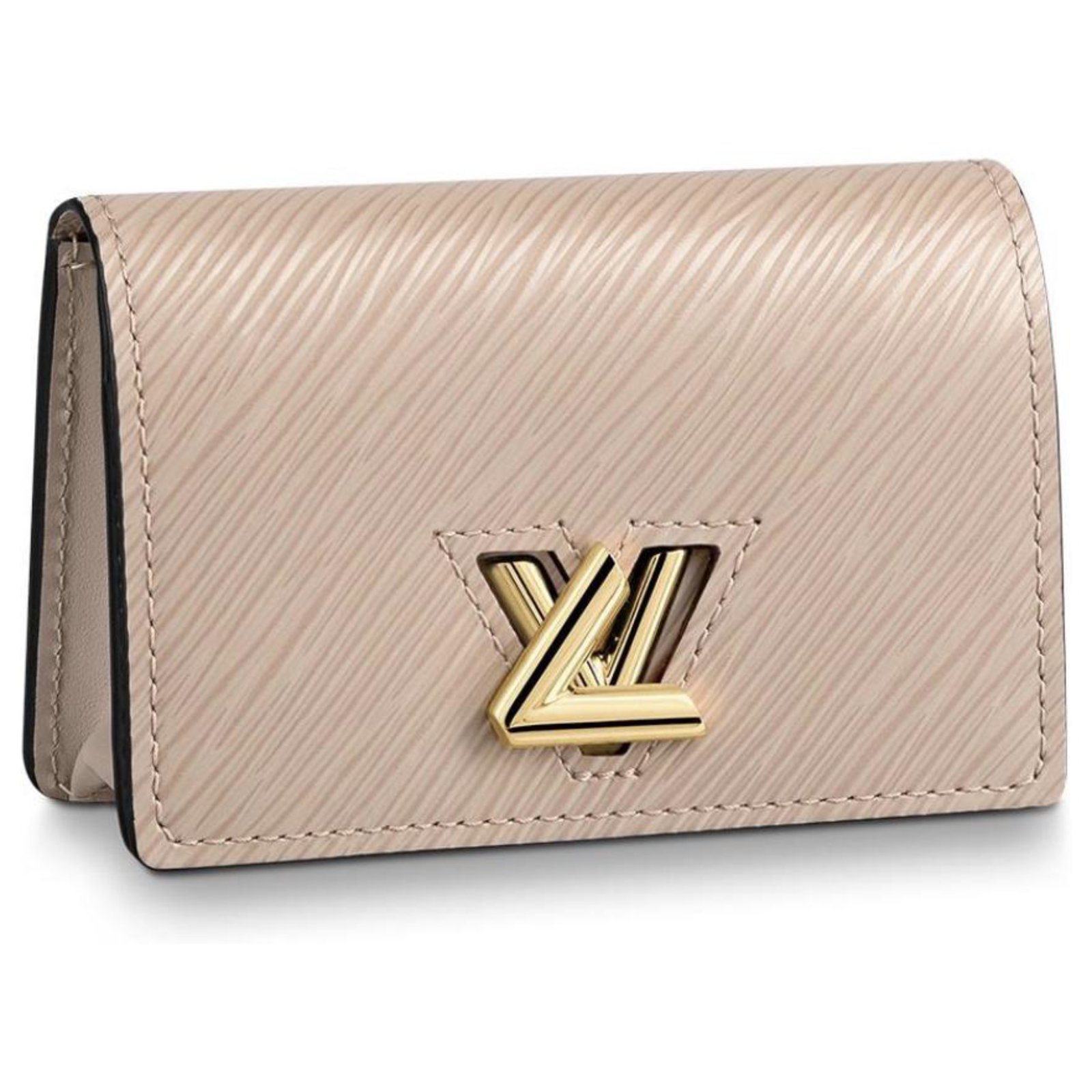 Louis Vuitton LV twist multicartes Beige Leather ref.176271 - Joli Closet