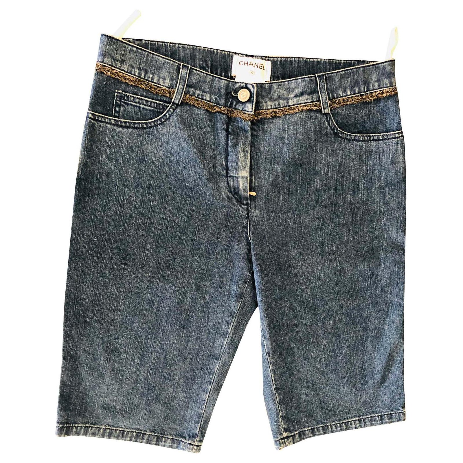 Chanel demin shorts Blue Cotton ref.176345 - Joli Closet