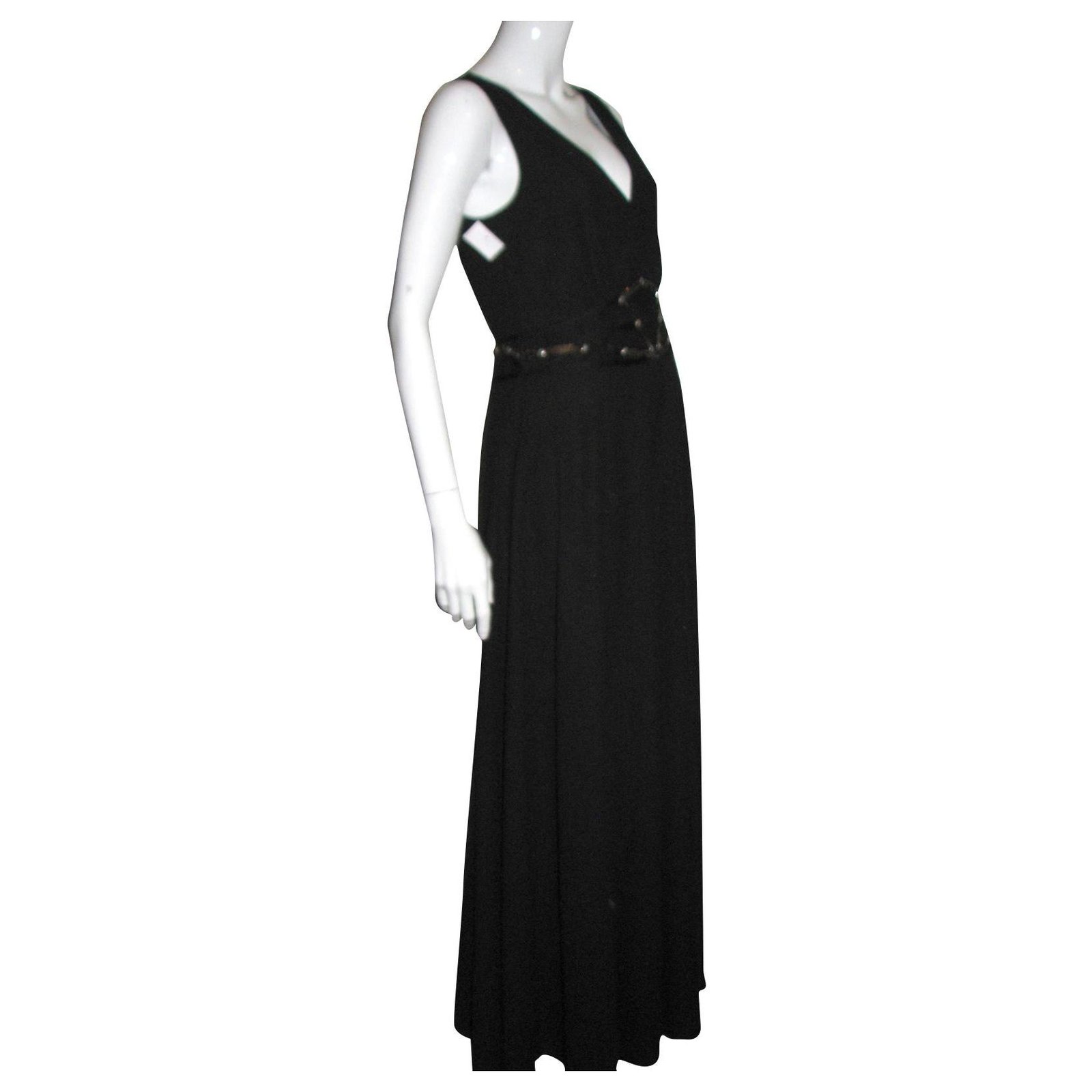 black chiffon evening gown