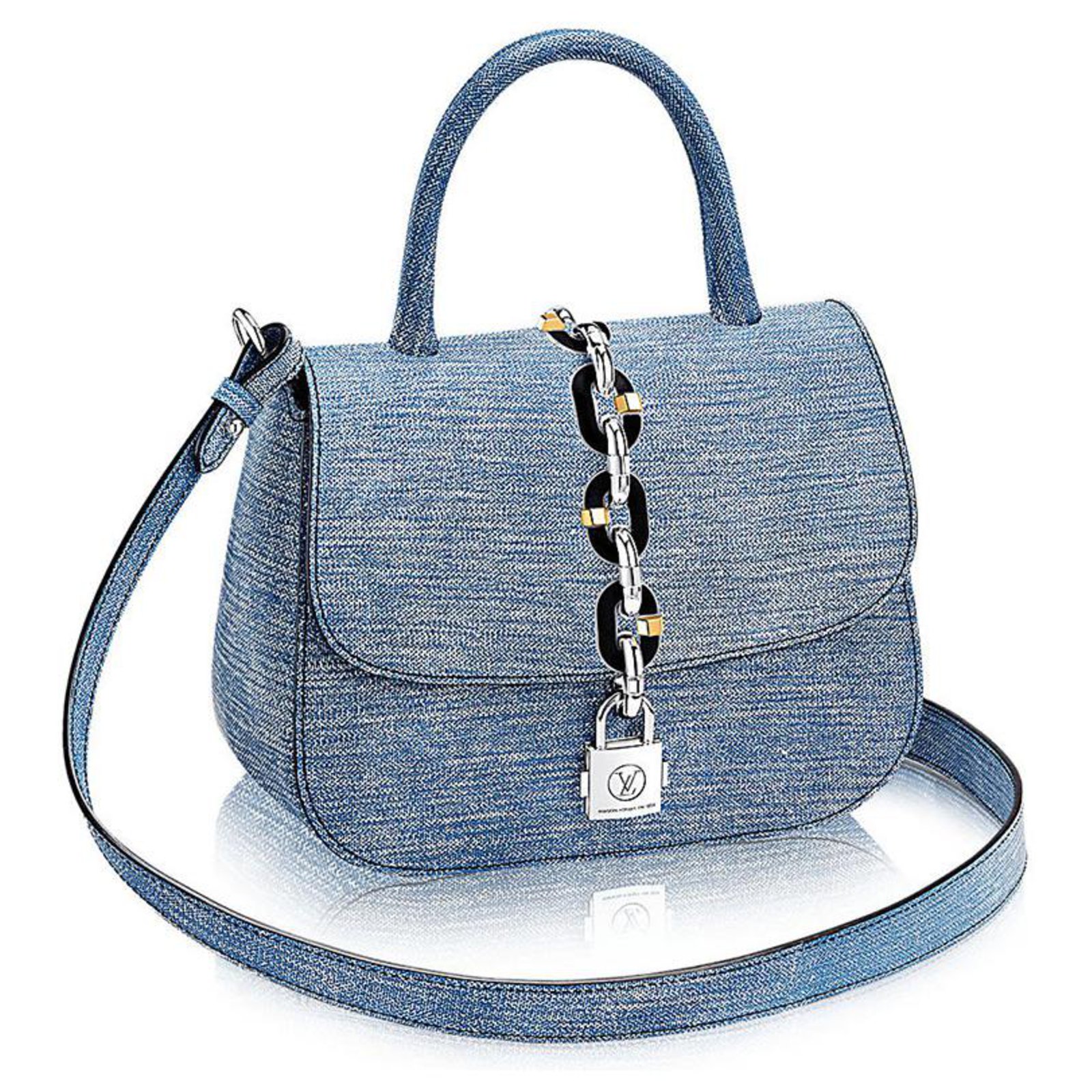 Louis Vuitton Handtaschen Handtaschen Leder Blau ref.176927 - Joli Closet