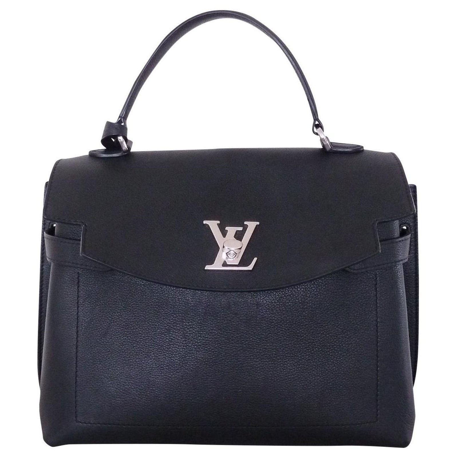Louis Vuitton Bag charms Black Silvery Leather ref.934624 - Joli