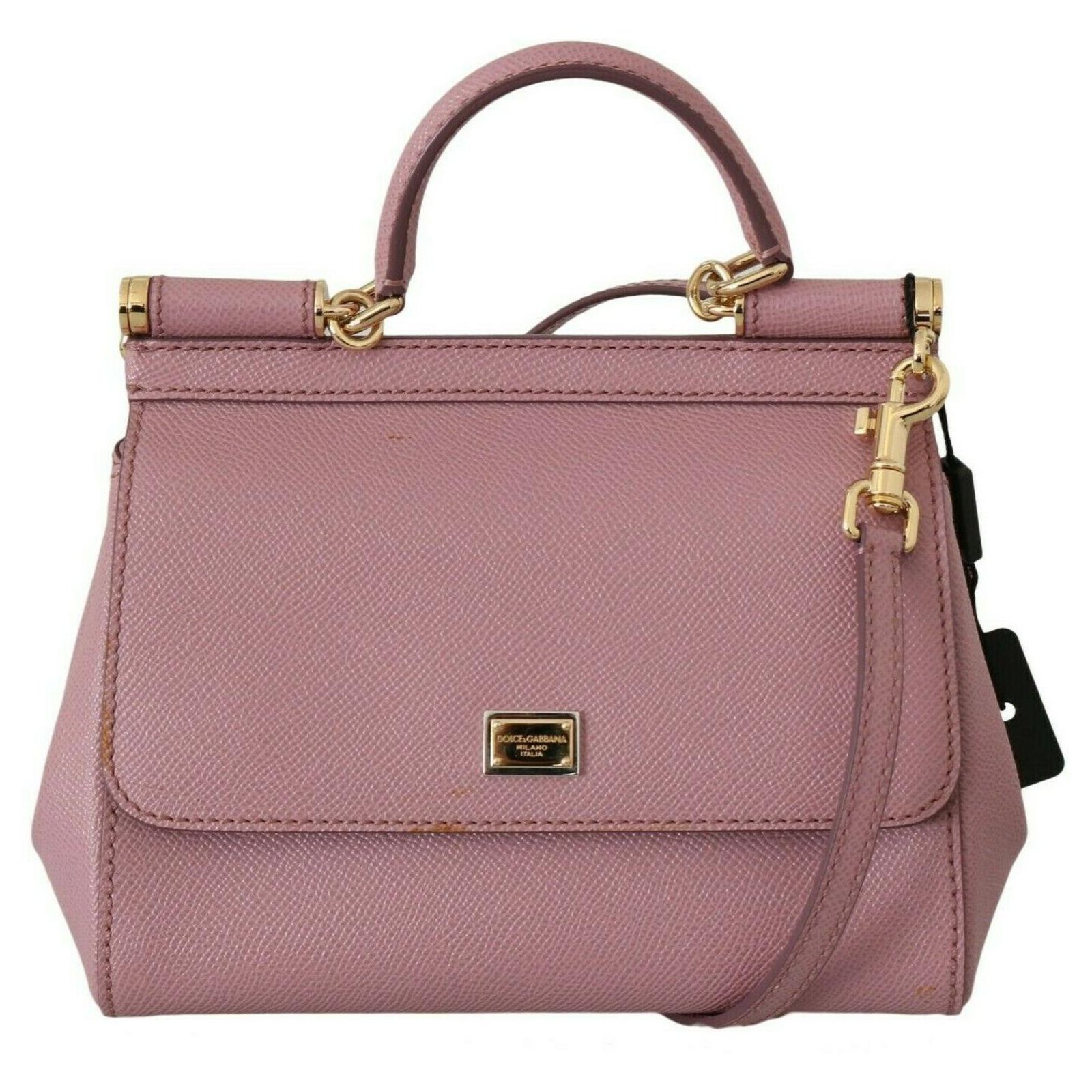 DOLCE & GABBANA Bag Purse MISS SICILY Pink Leather Hand Shoulder Borse RRP  $1400  - Joli Closet