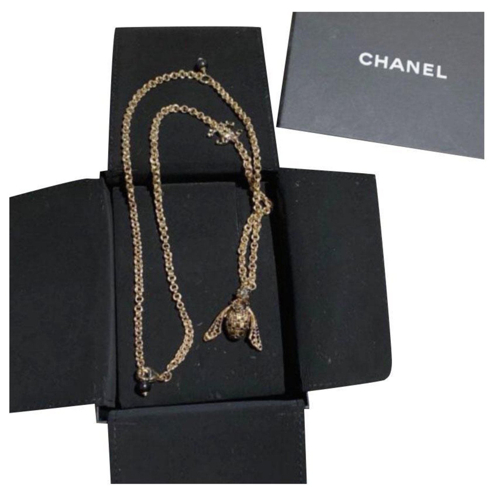 chanel bee necklace