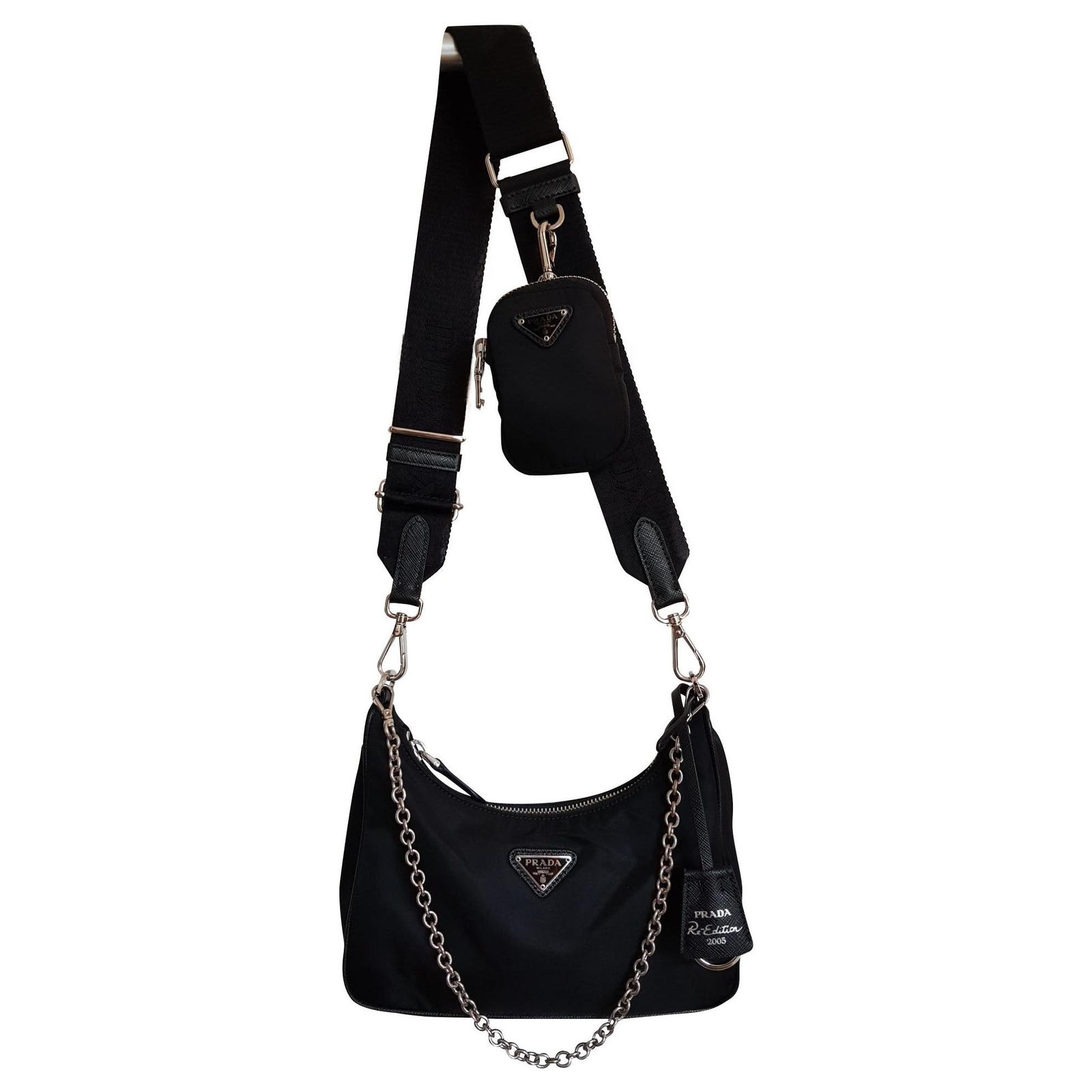 Prada Prada multi-pocket reissues 2005 Handbags Nylon Black ref.177803 -  Joli Closet