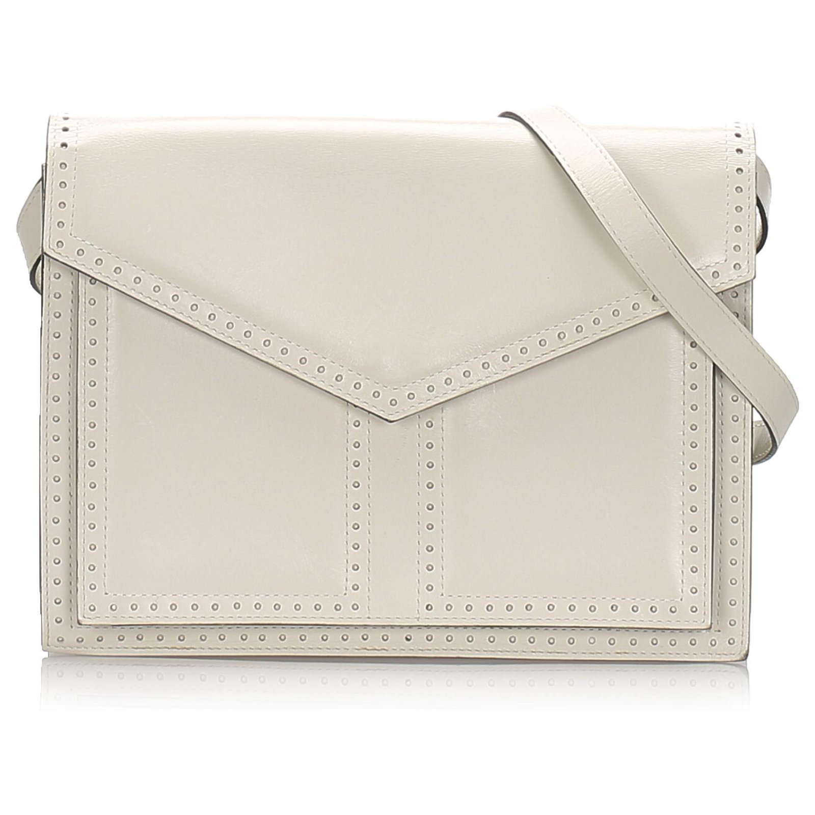 ysl white crossbody bolsa