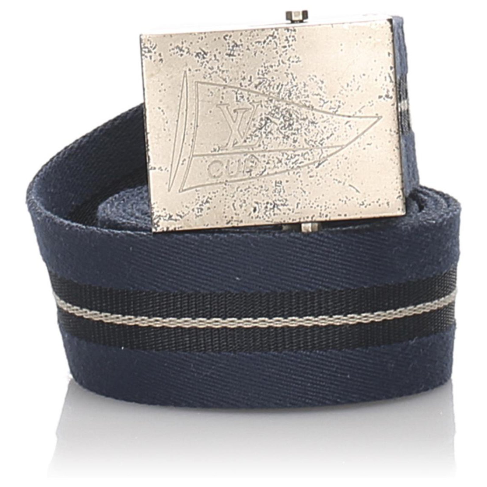 Louis Vuitton Blue LV Cup Belt Silvery Cloth Metal Cloth ref.178199 - Joli  Closet