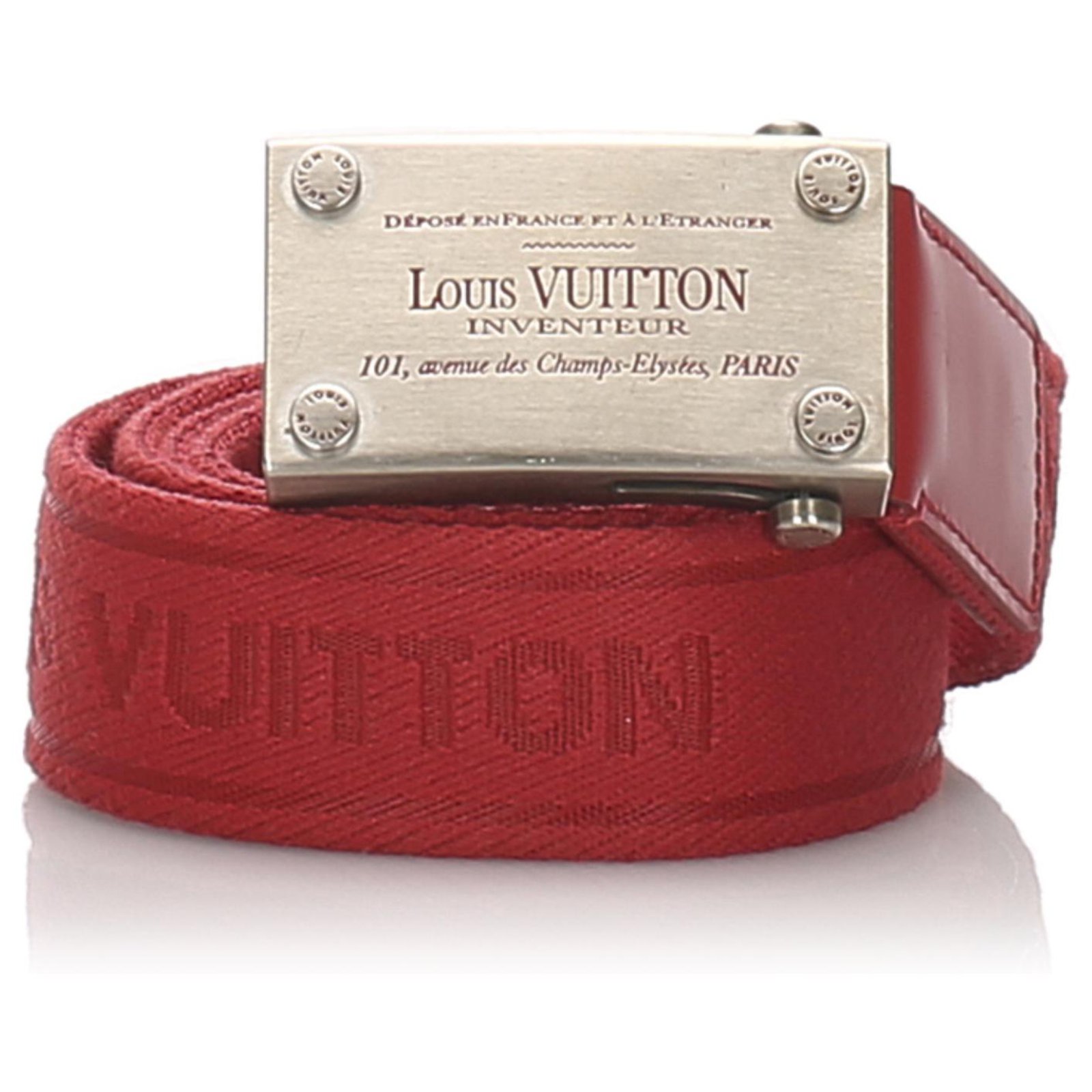Patent leather belt Louis Vuitton Red size 90 cm in Patent leather -  20352826