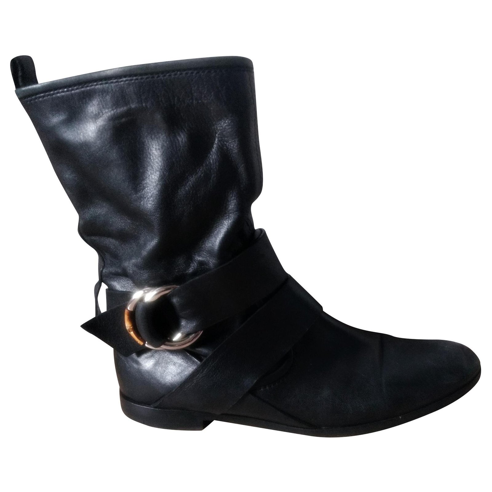 Bamboo black ankle on sale boots