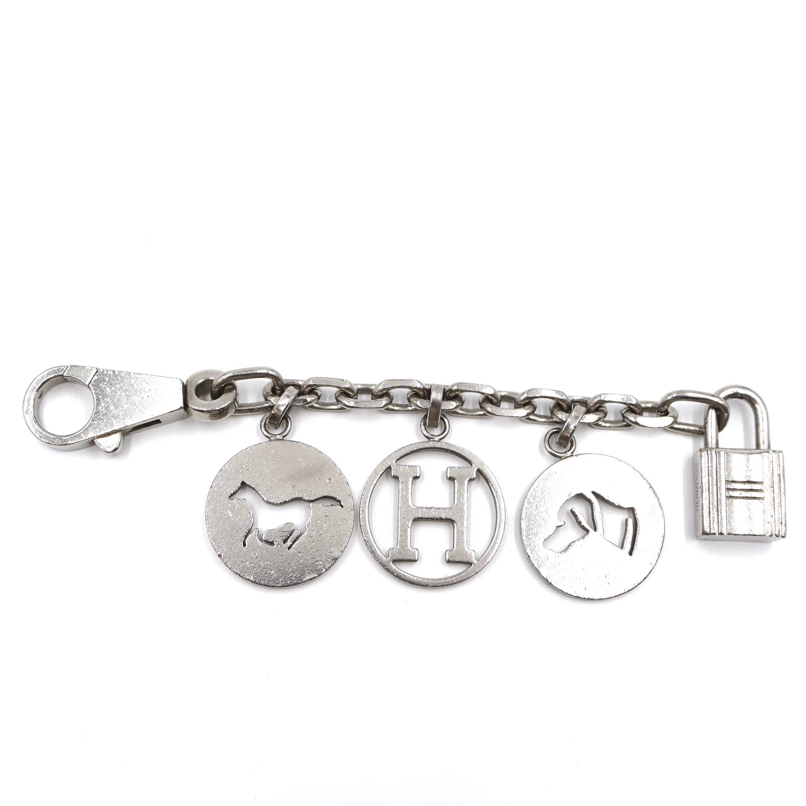 Hermes Hermes Silber Palladium Breloque Chain Bag Charm Haarschmuck Metall Silber Ref Joli Closet