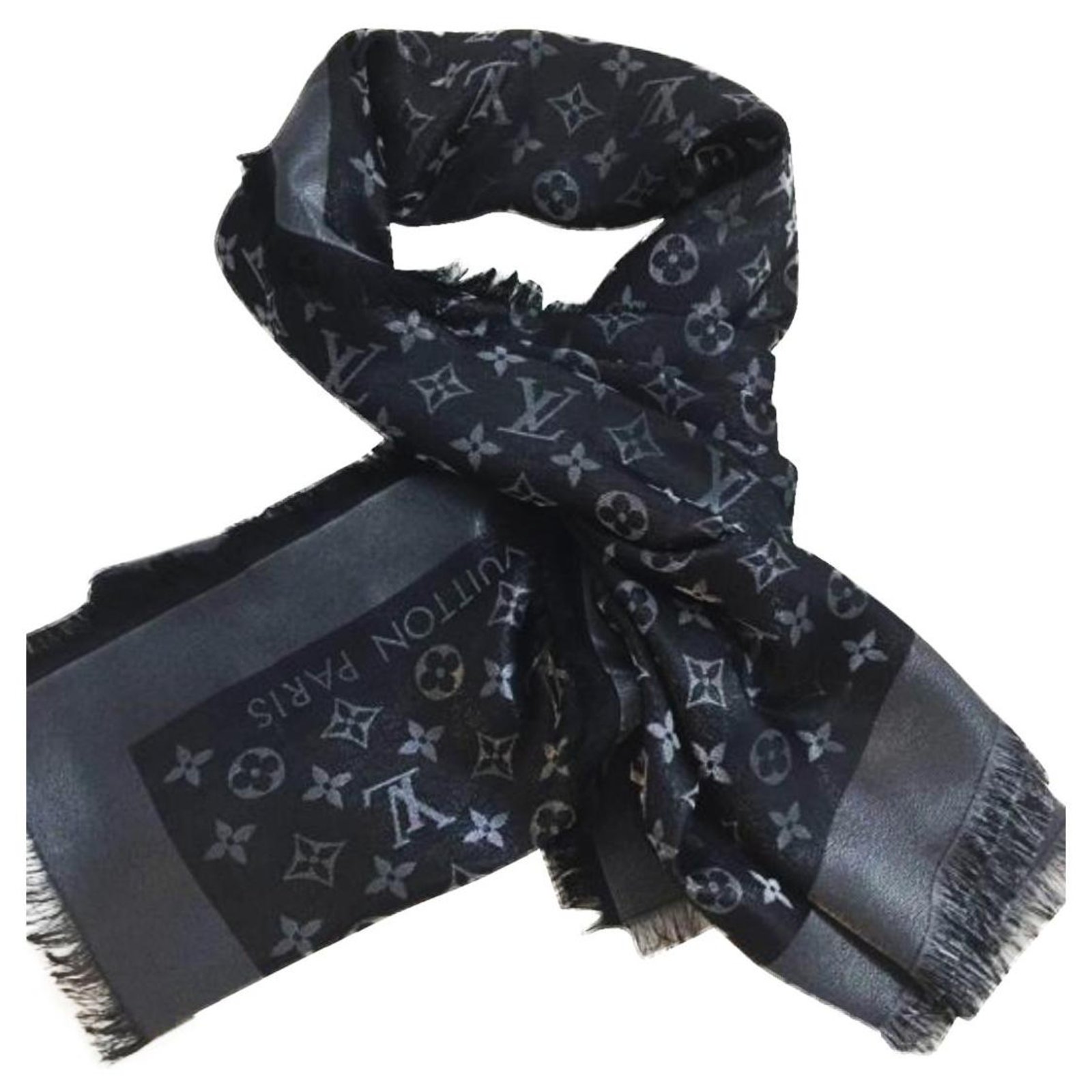 louis vuitton shawl black