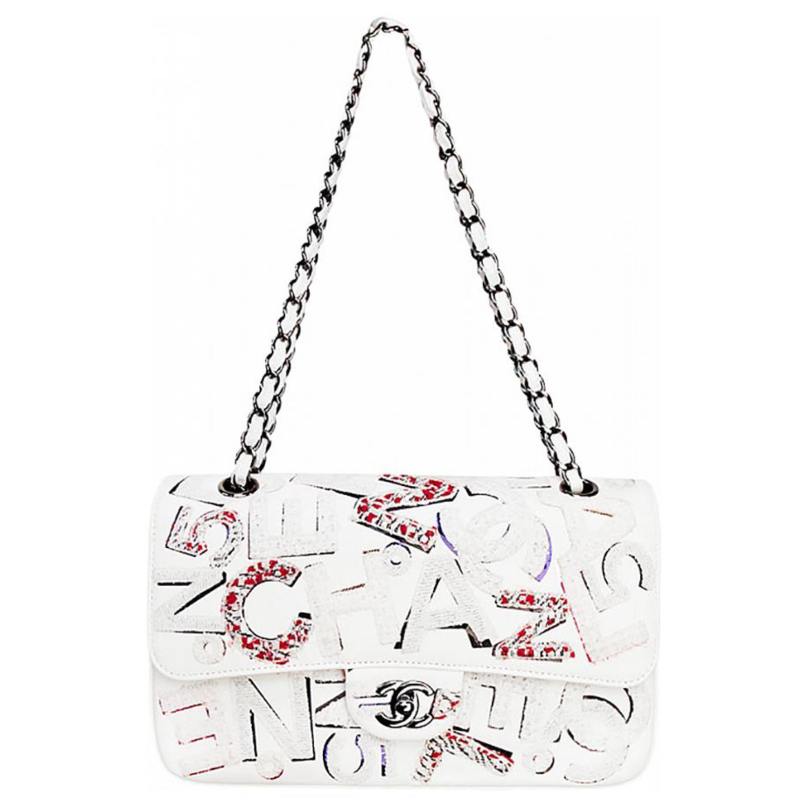 Chanel 2019 patchwork leather timeless bag White  - Joli Closet