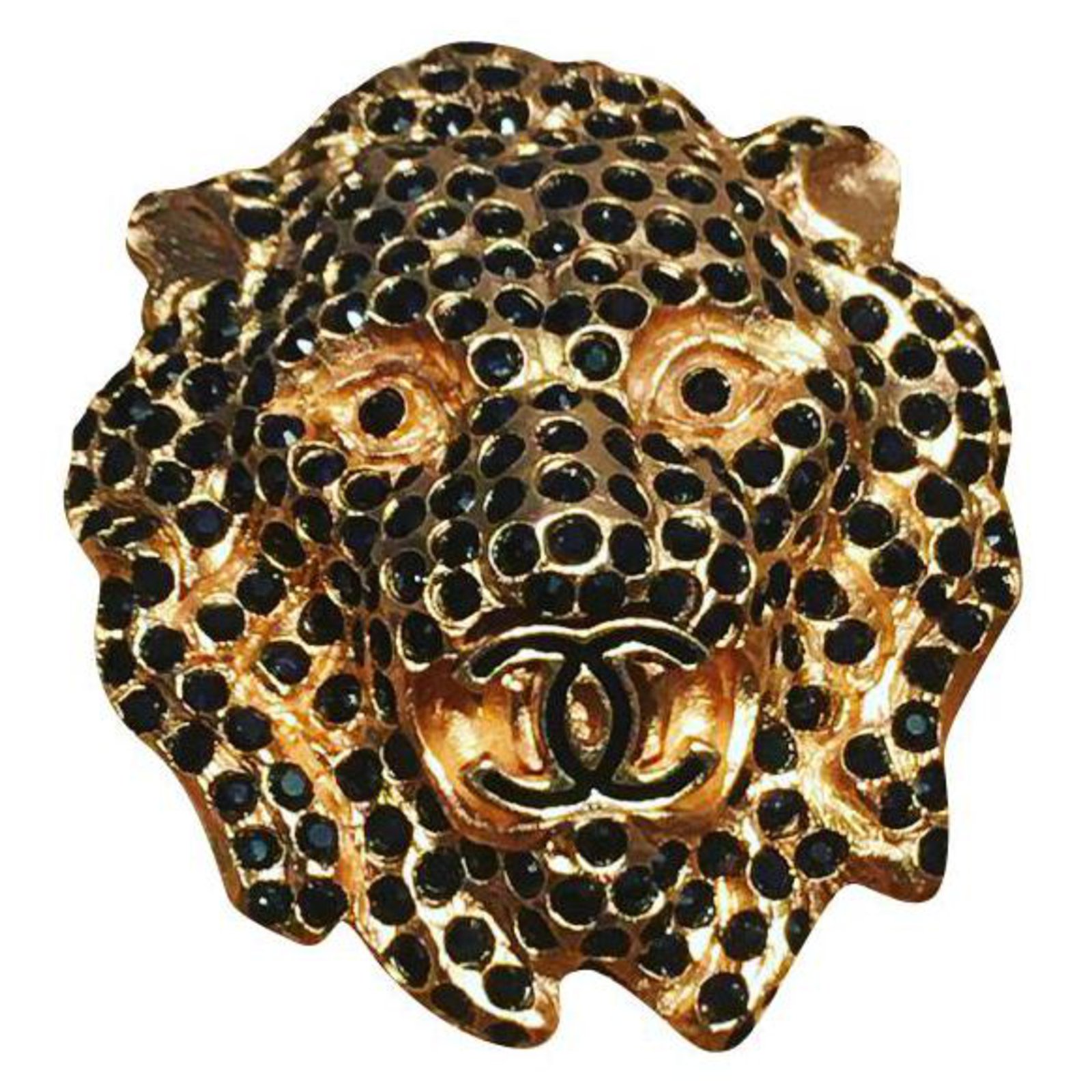 Chanel Pins & brooches Black Golden Metal ref.179117 - Joli Closet