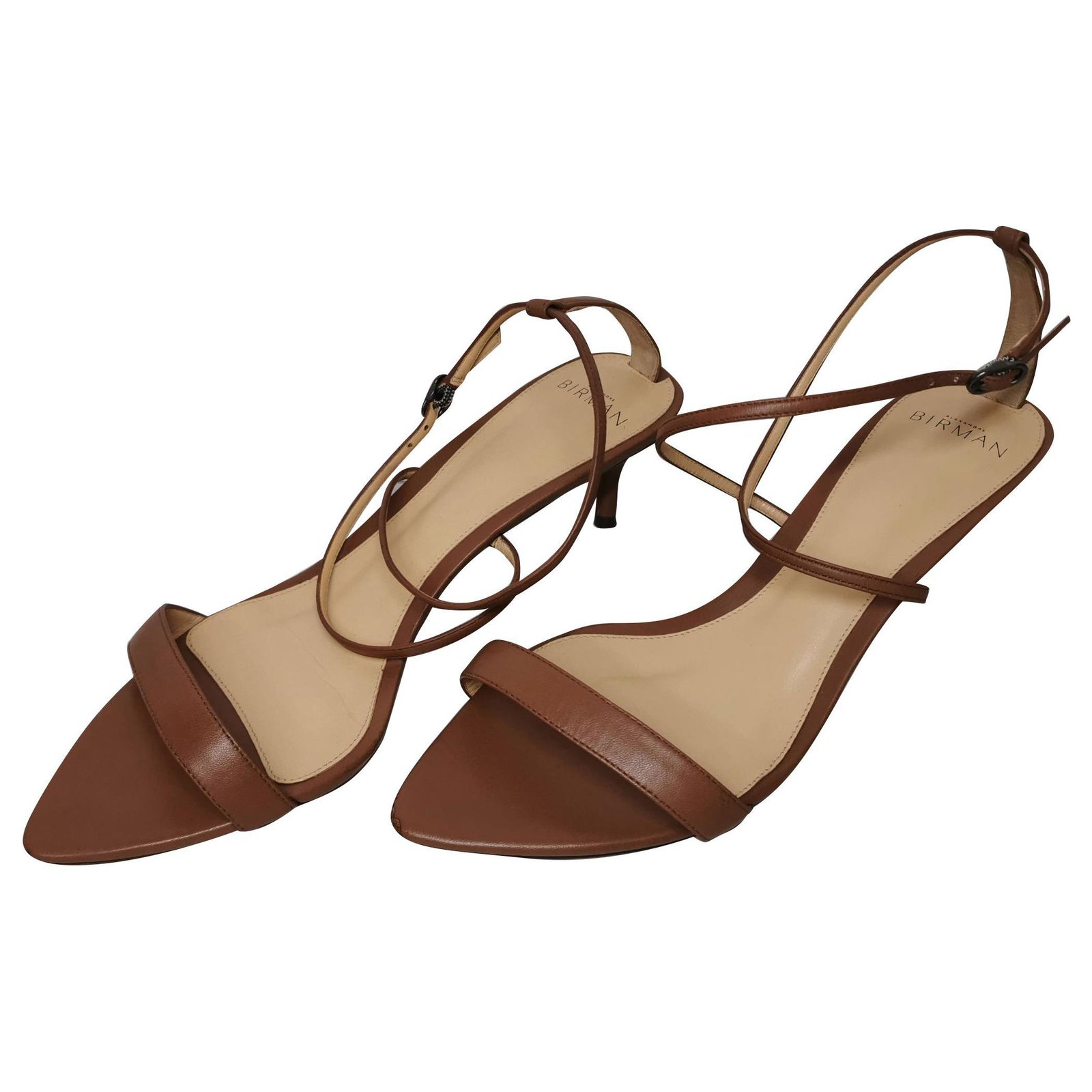 NEW! ROOLEE Strappy Women's Comfort Sandals Light Brown Leather Size 38/6.5  New | eBay