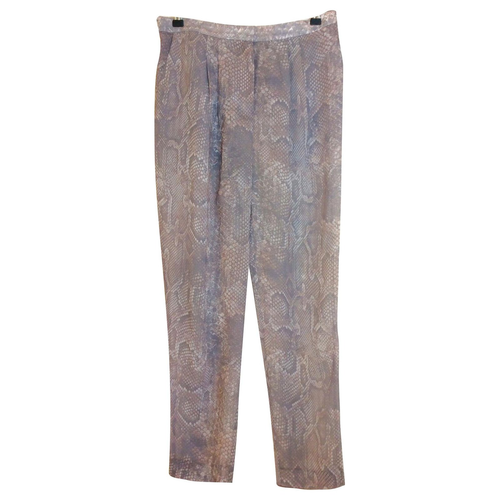 Snake chiffon pants