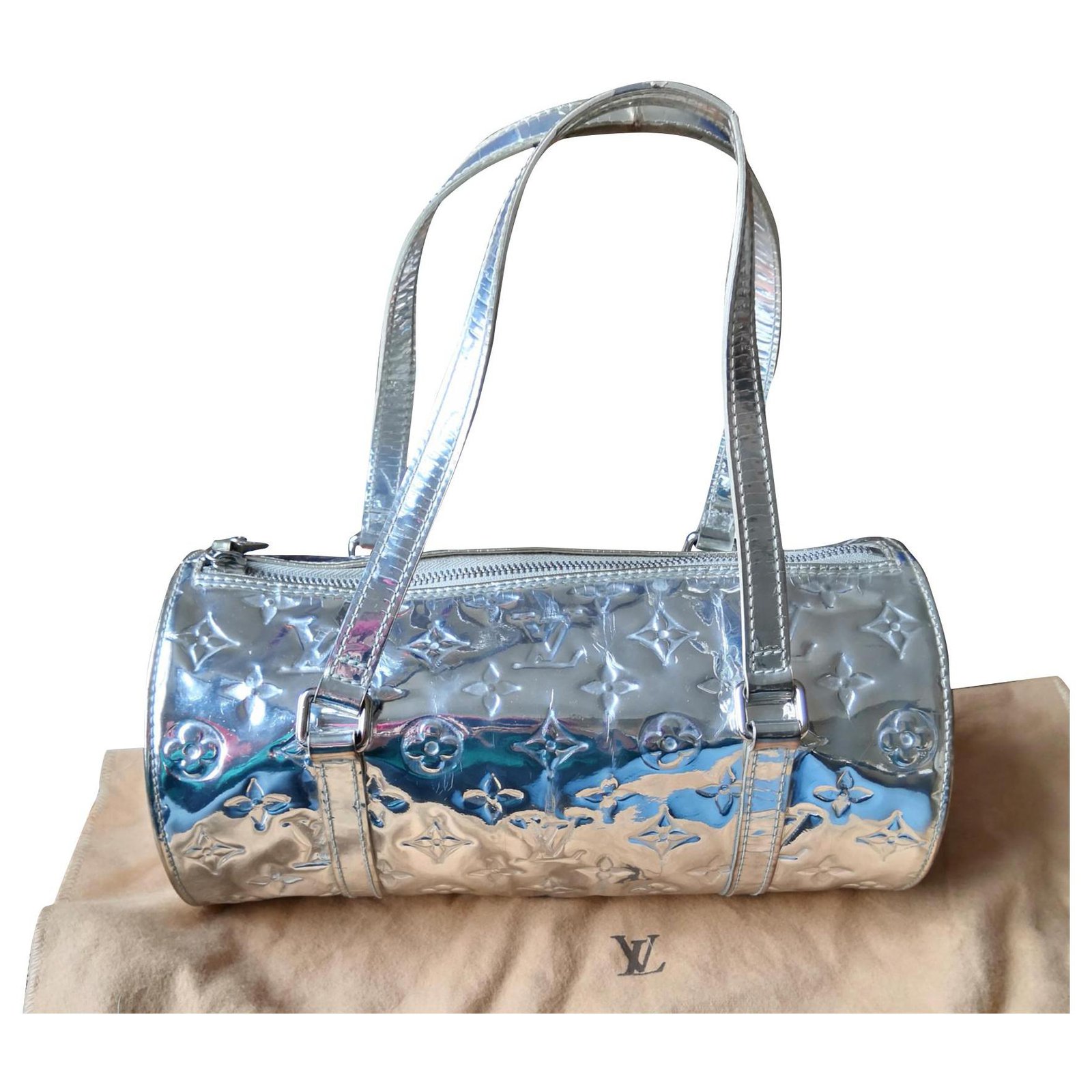 Louis Vuitton Sublime and RARE bag louis vuitton Butterfly silver Handbags Patent leather ...