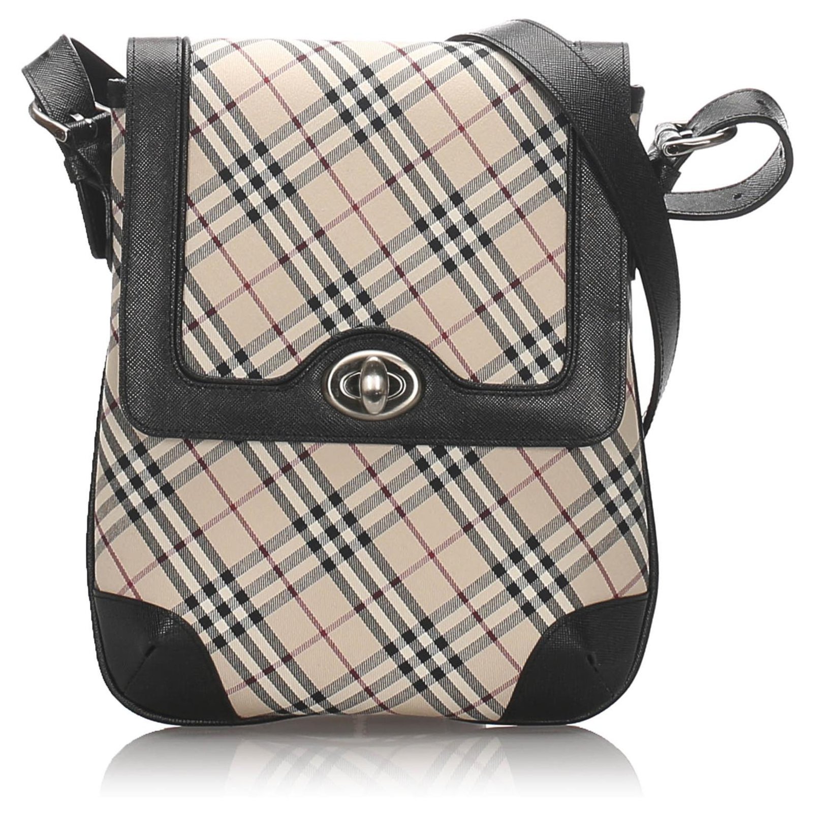 canvas check crossbody bag burberry