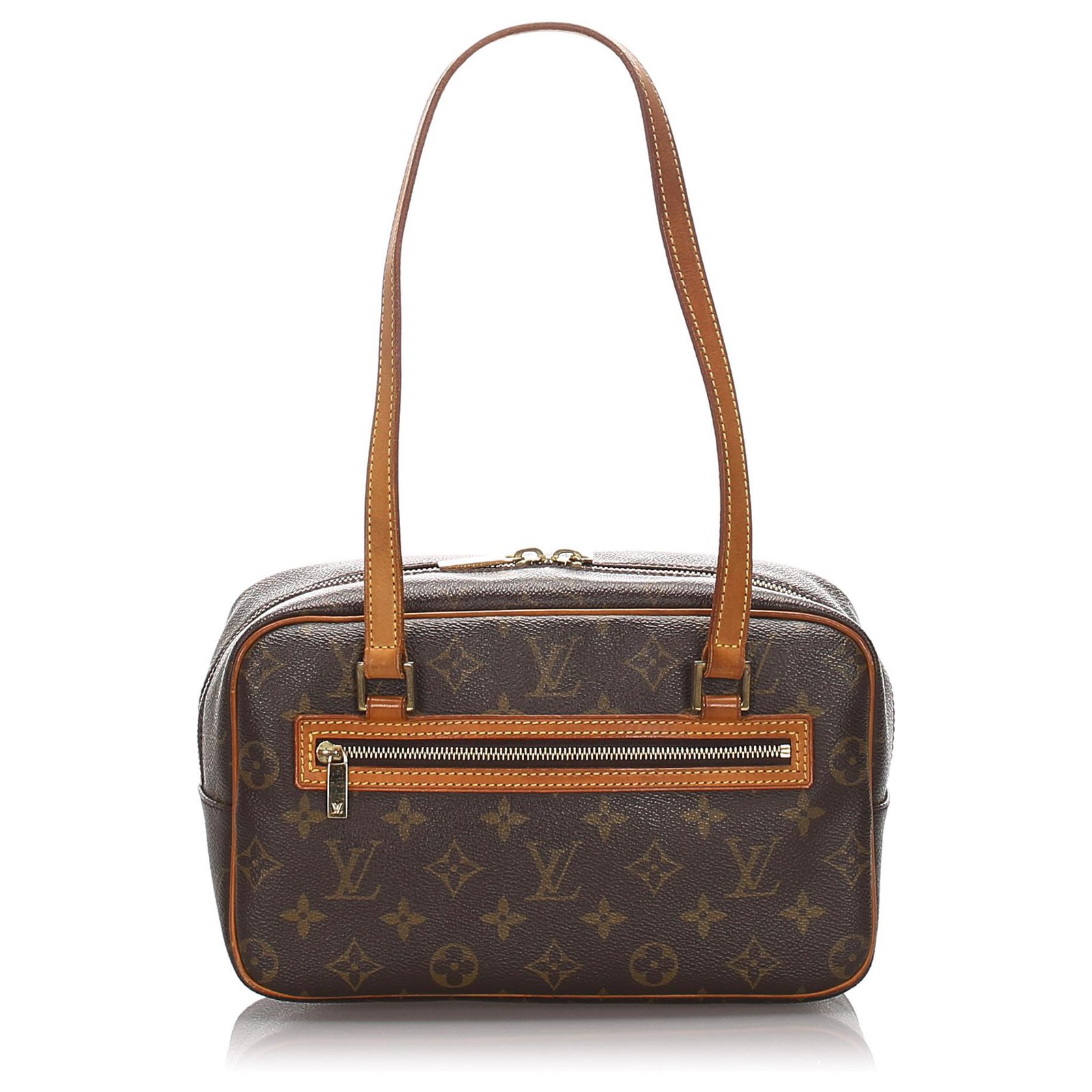 Louis Vuitton Brown Monogram Cite MM Leather Cloth ref.179369 - Joli Closet