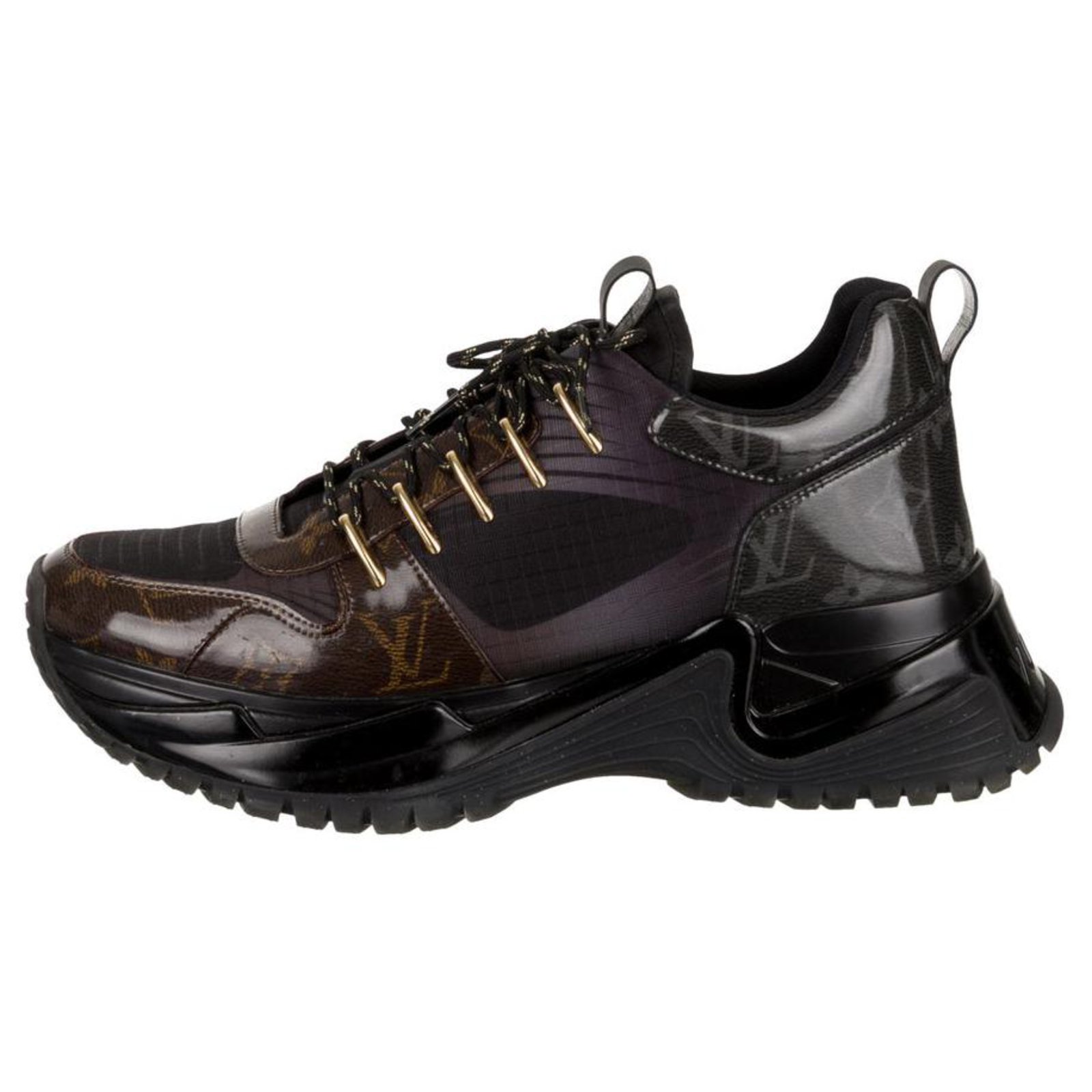 Louis Vuitton Louis Vuitton sneakers run away pulse Sneakers Leather,Synthetic,Cloth Brown,Black ...