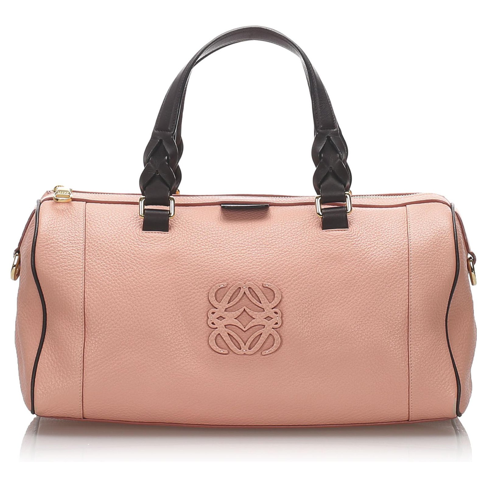 Loewe Loewe Pink Leather Boston Bag 