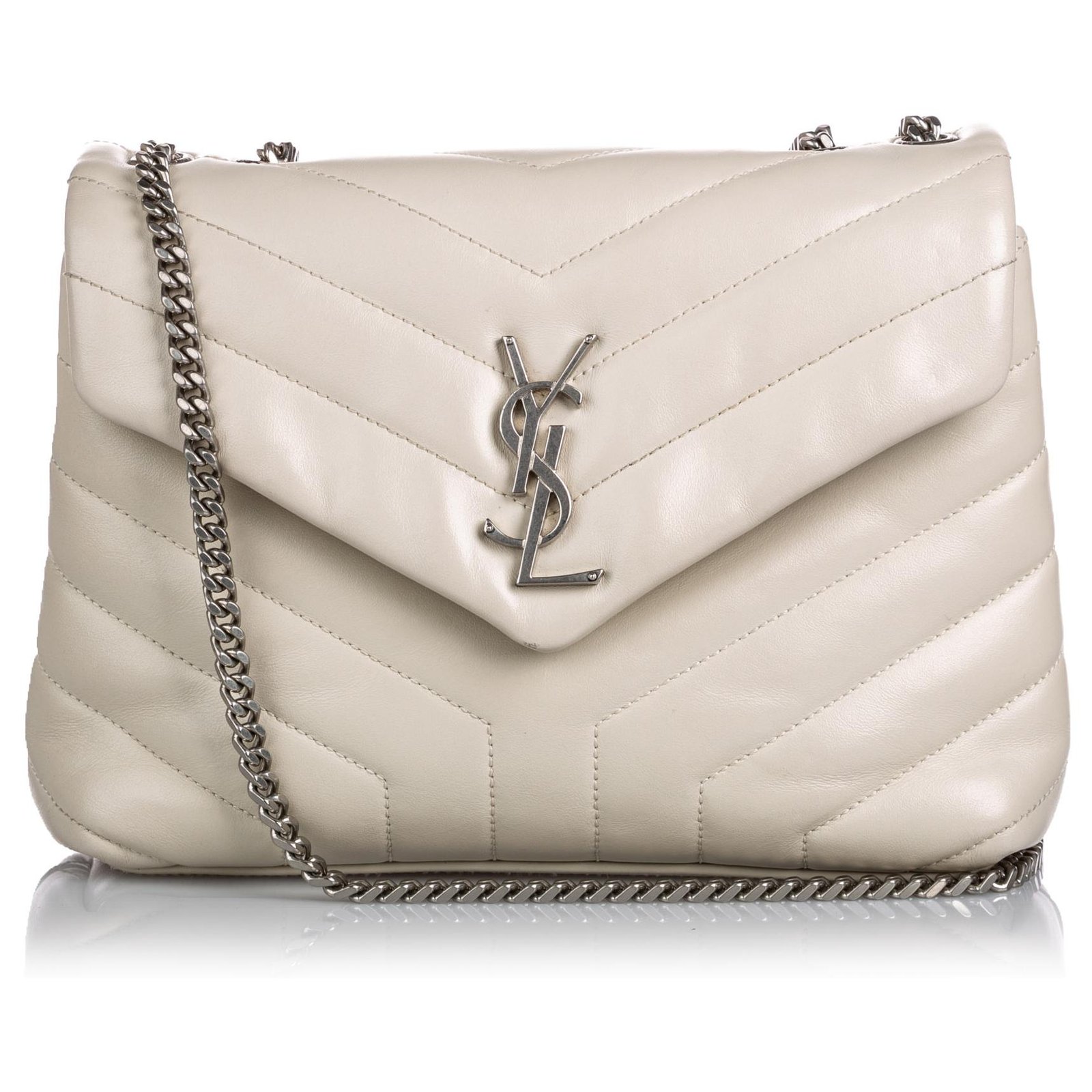 Yves Saint Laurent YSL White Taurillon Zip Leather Hobo Bag Pony-style  calfskin ref.466435 - Joli Closet