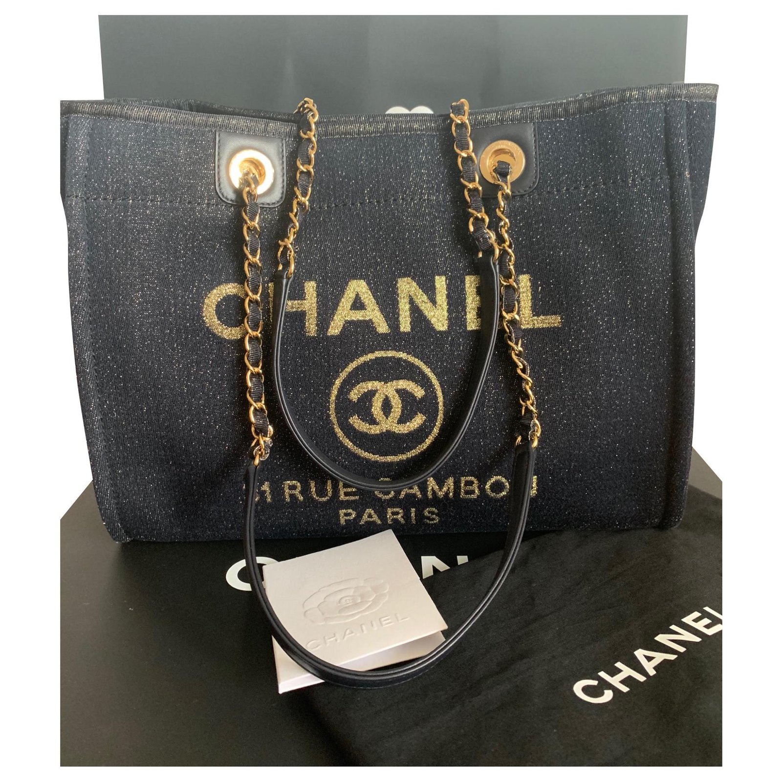 Chanel Deauville Navy blue Denim ref.179946 - Joli Closet
